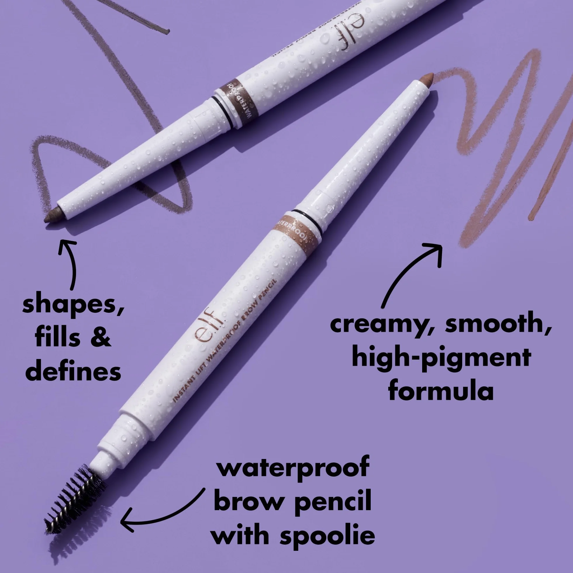 e.l.f. Instant Lift Waterproof Brow Pencil, długo utrzymujący się kredka do brwi do pielęgnacji i modelowania brwi, wegańska i nietestowany na zwierzętach, blond