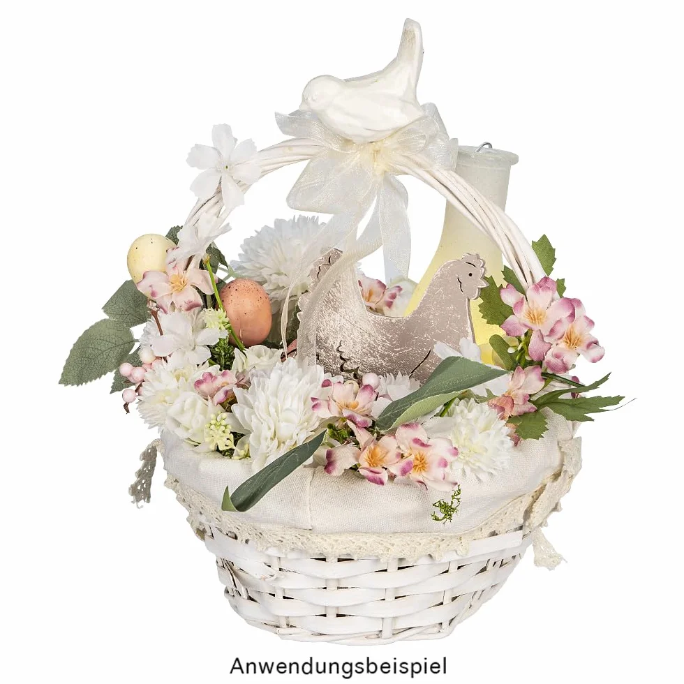 Kosze wiklinowe shabby chic drewniany kosz z tkaniną na kwiaty 3 rozmiary biały