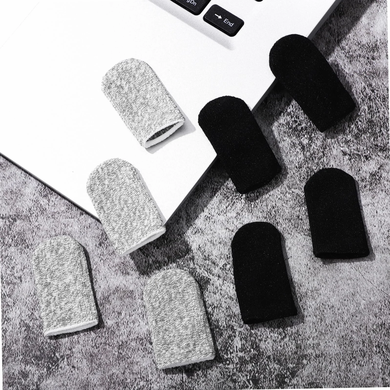 Angoily 40Kawałki Rękawy Palce Do Sztuk Oddychające i Antypoślizgowe Pokrywy Palców dla Graczy Akcesoria Do Mobilnych Odporne Pot Elastyczne i Wygodne