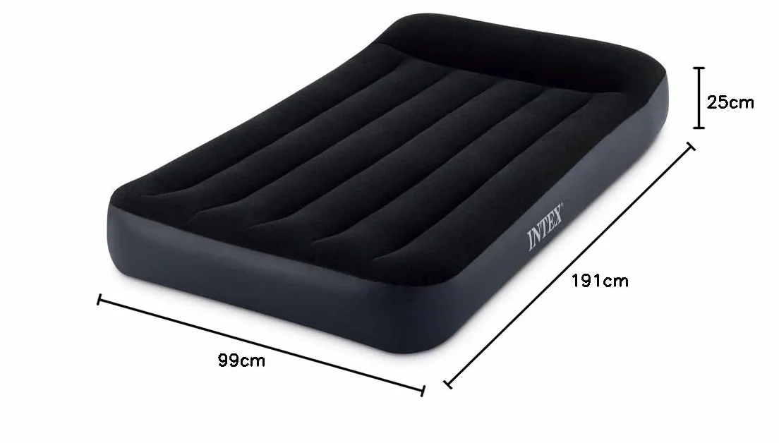 Intex Dura-Beam Materac Dmuchany 1 osobowy Czarny