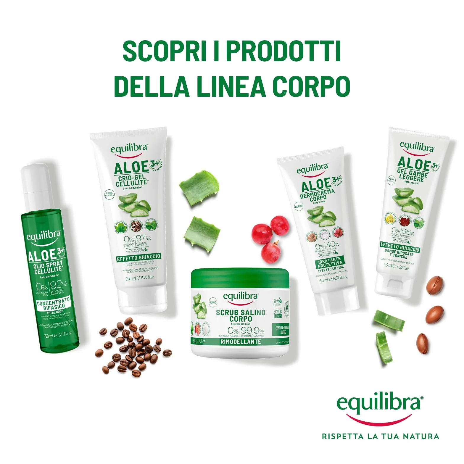 equilibra Ciało, Aloe Crio-Gel Cellulit, świeży żel na bazie aloesu i aloesu 3+, wspomaga krążenie peryferyjne, przeciwdziała zatrzymywaniu wody, cellulit i skórka pomarańczowa, 200 ml