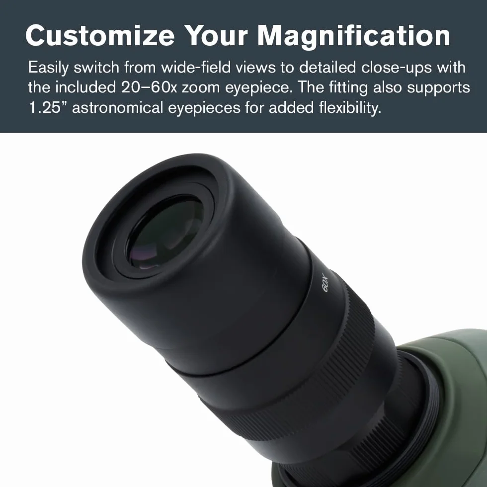 Celestron 52305 Regal M2 80ED Spotting Scope Telescope, Green