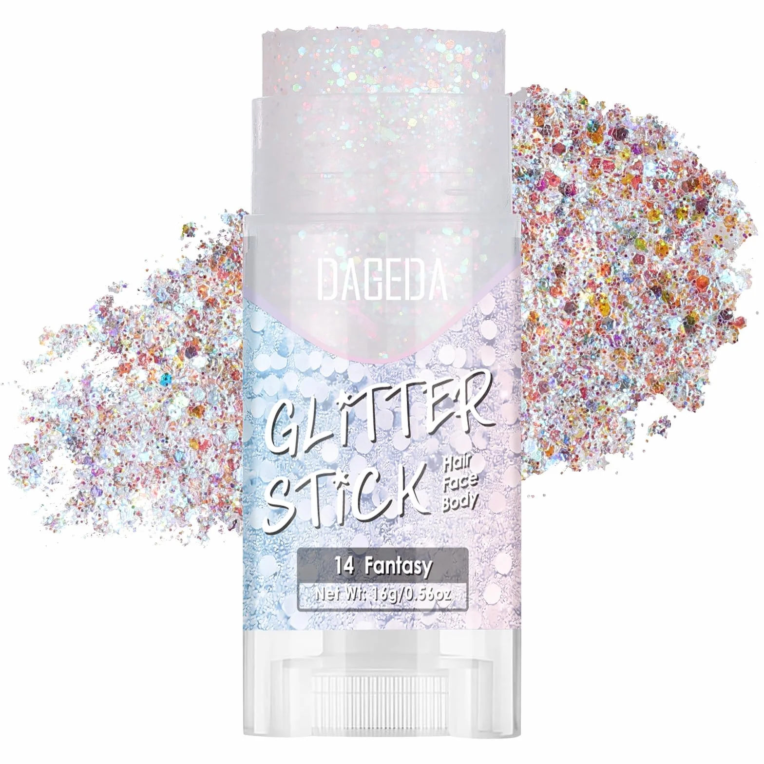 Prreal Fantasy Body Glitter Stick, Chunky Face Glitter Makeup for Kids and Women, holograficzne cekiny do rave accessories, Singer Concert Hair Sparkles Carnival Festival Stroje dla kobiet, 14