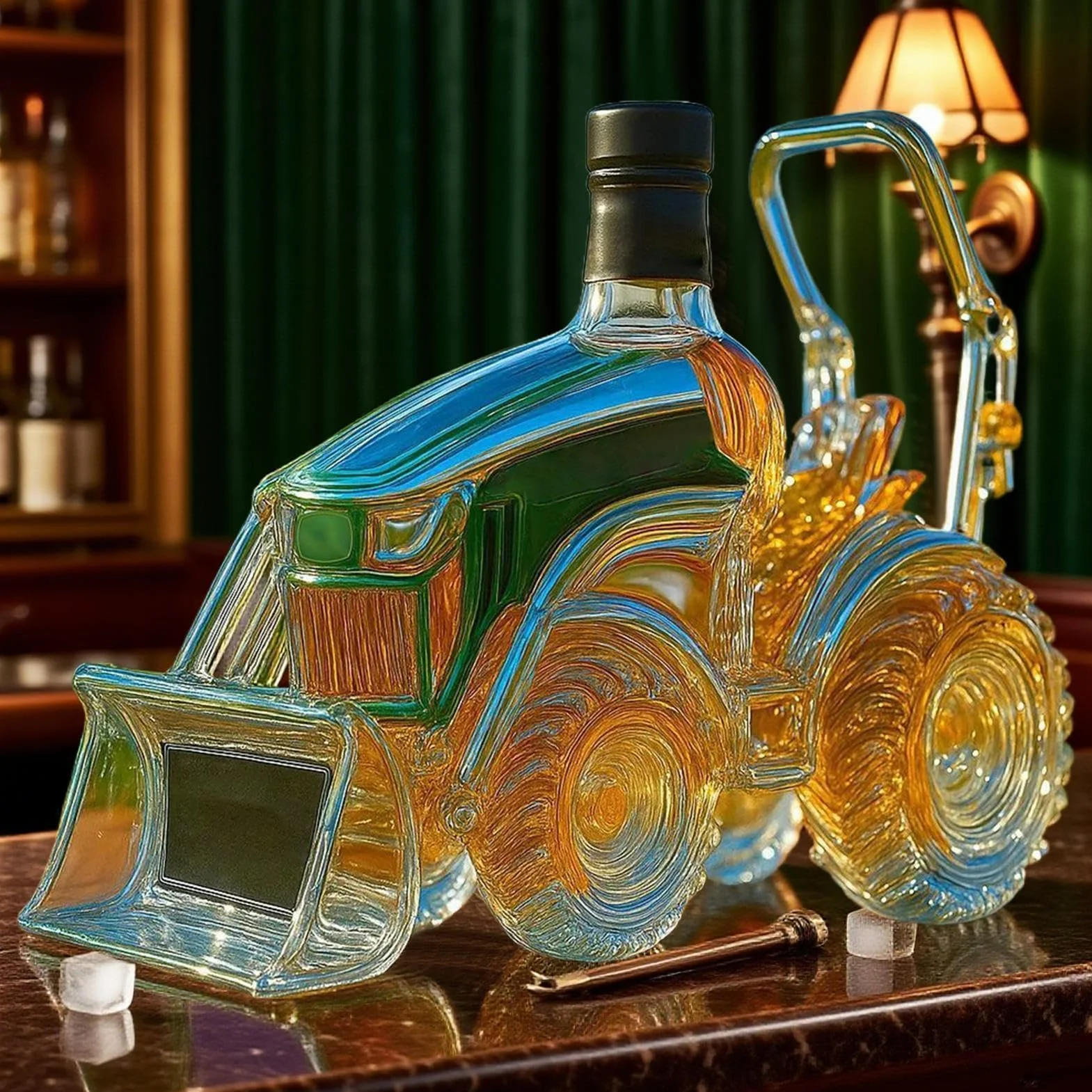 Szklana karafka 3D do traktora, wina, whisky dla miłośników