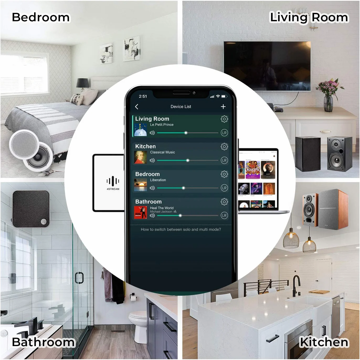 Arylic Odbiornik audio WiFi i Bluetooth 5.0, aptX HD z ESS Sabre Dac AKM ADC Multiroom/Multizone, bezprzewodowy, WiFi z Airplay, Spotify, Internet Radio-Up2stream S50 Pro+
