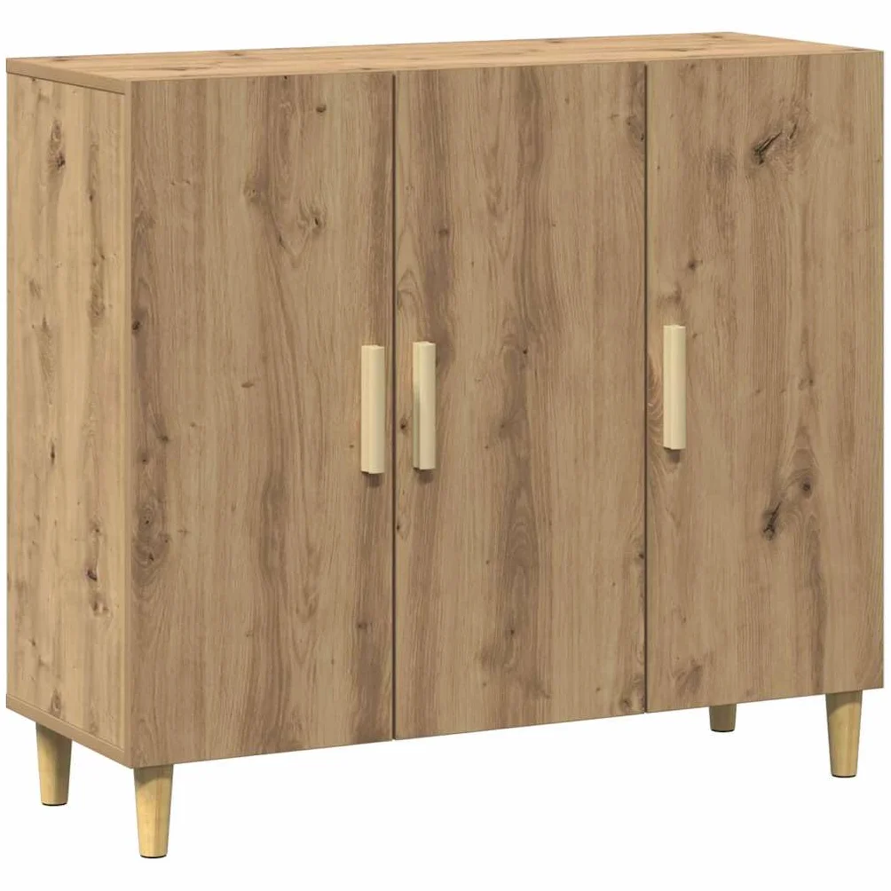 vidaXL Szafka, dąb artisan, 90x34x80 cm, materiał drewnopochodny, szafka, mebel, szafki, meble
