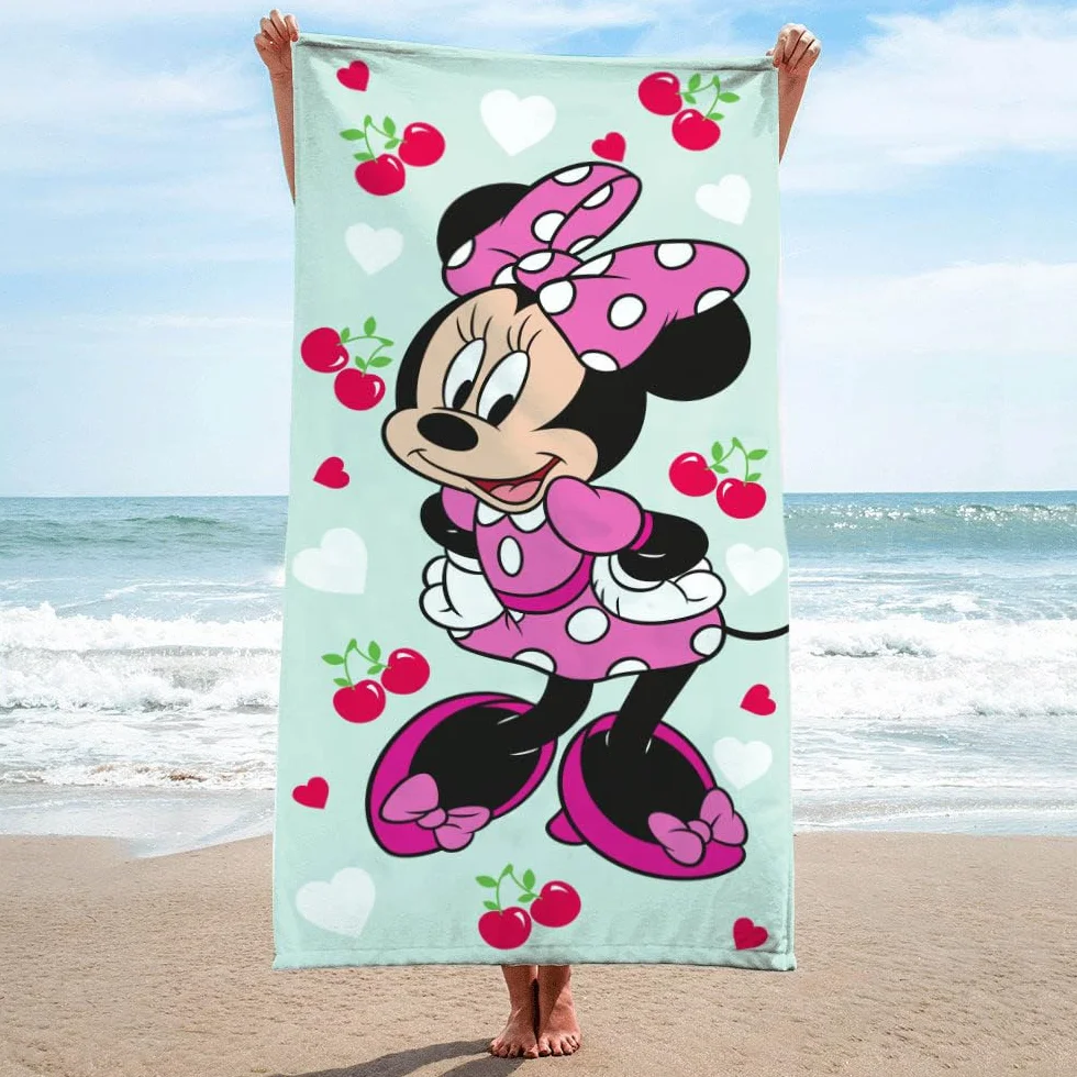 Jay Franco Disney Minnie Mouse 100% bawełniany ręcznik plażowy 71 x 147 cm miękki ręcznik kąpielowy zielony
