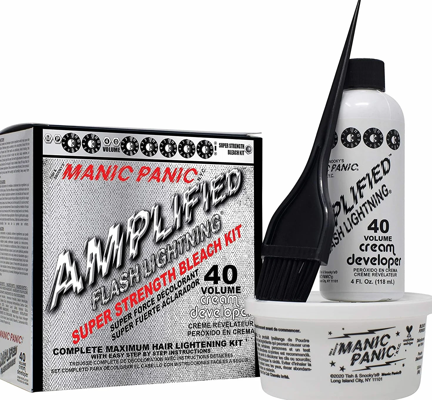 MANIC PANIC Flashlightening - Complete Maximum Hair Lightening Kit - Complete Bleach Kit