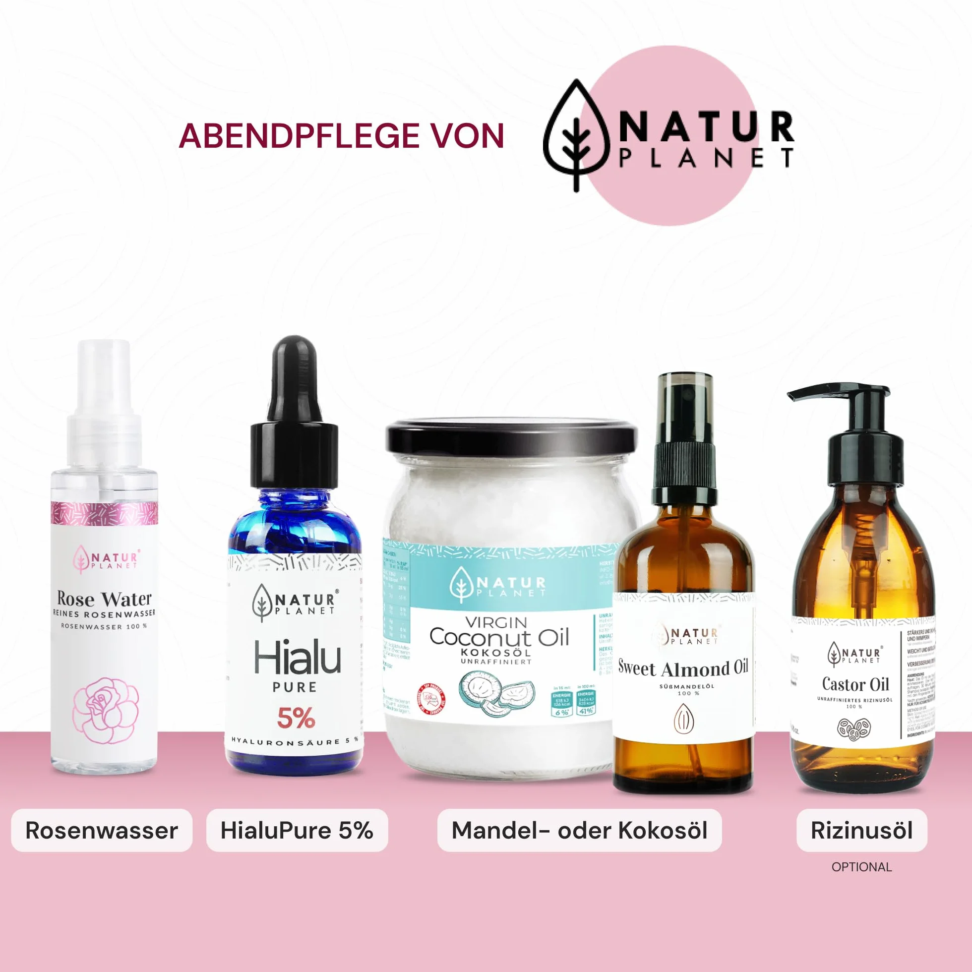 Natur Planet Castor Oil Olej Rycynowy 100% Naturalny Nierafinowany Tłoczony na Zimno Do Skóry Włosów