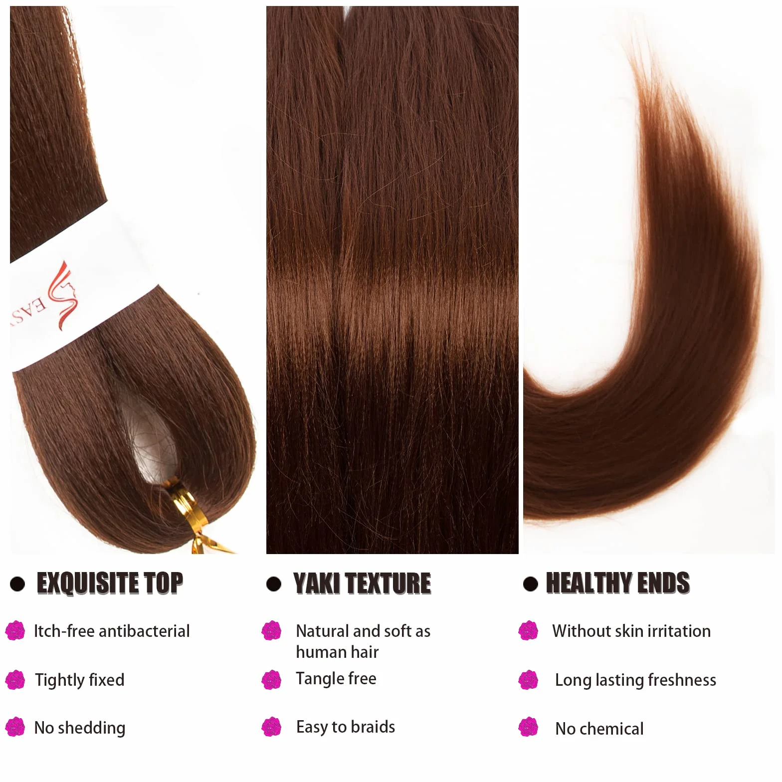 Professional Easy Crochet Braid Hair 66 cm 8 Opakowań Hot Water Setting Soft Synthetic Braiding Extension for Twist Senegalese Crochet Hair