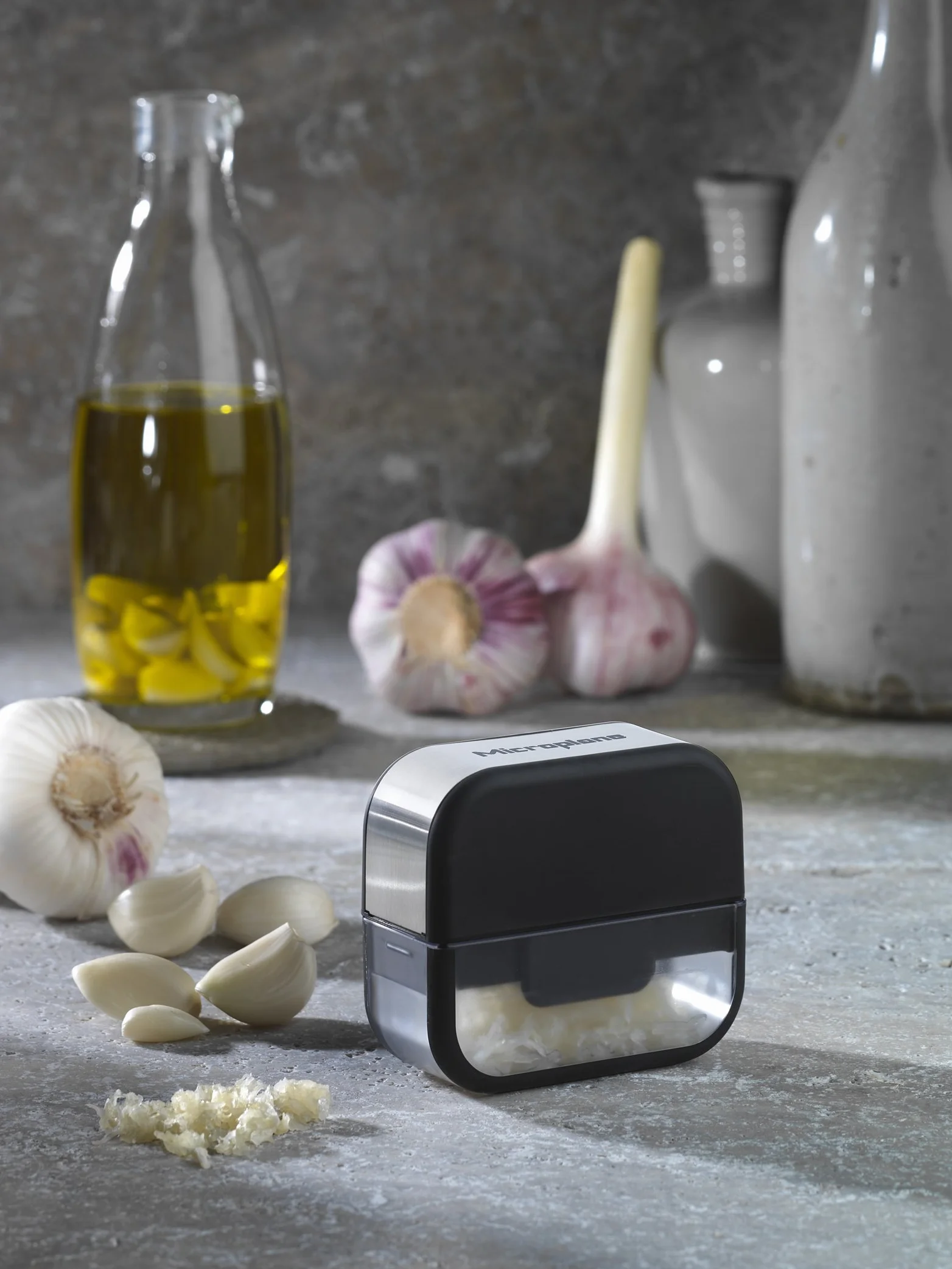 Microplane Krajalnica do czosnku ze stali nierdzewnej Made in USA