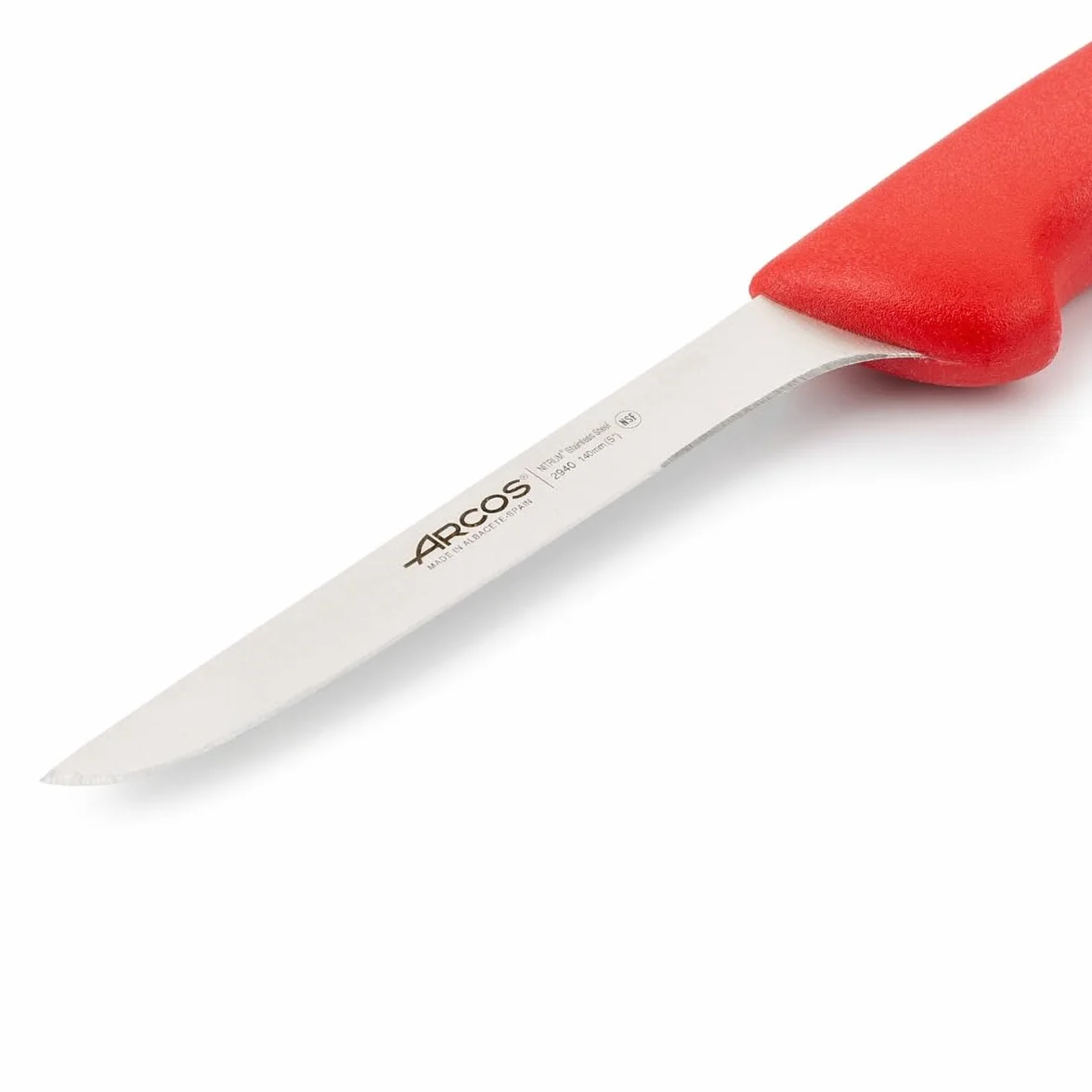 Arcos 2900-boning nóż 140 mm stal nierdzewna 18/8 uchwyt polipropylenowy czerwony