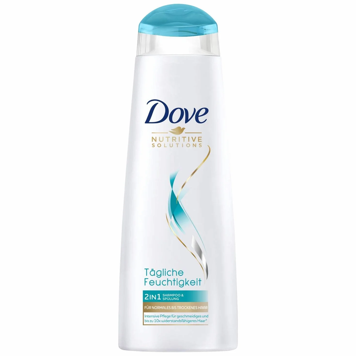 Dove Szampon i odżywka 2 w 1, codzienna pielęgnacja nawilżająca, intensywna pielęgnacja dla gładkich włosów, 250 ml, 1 sztuka