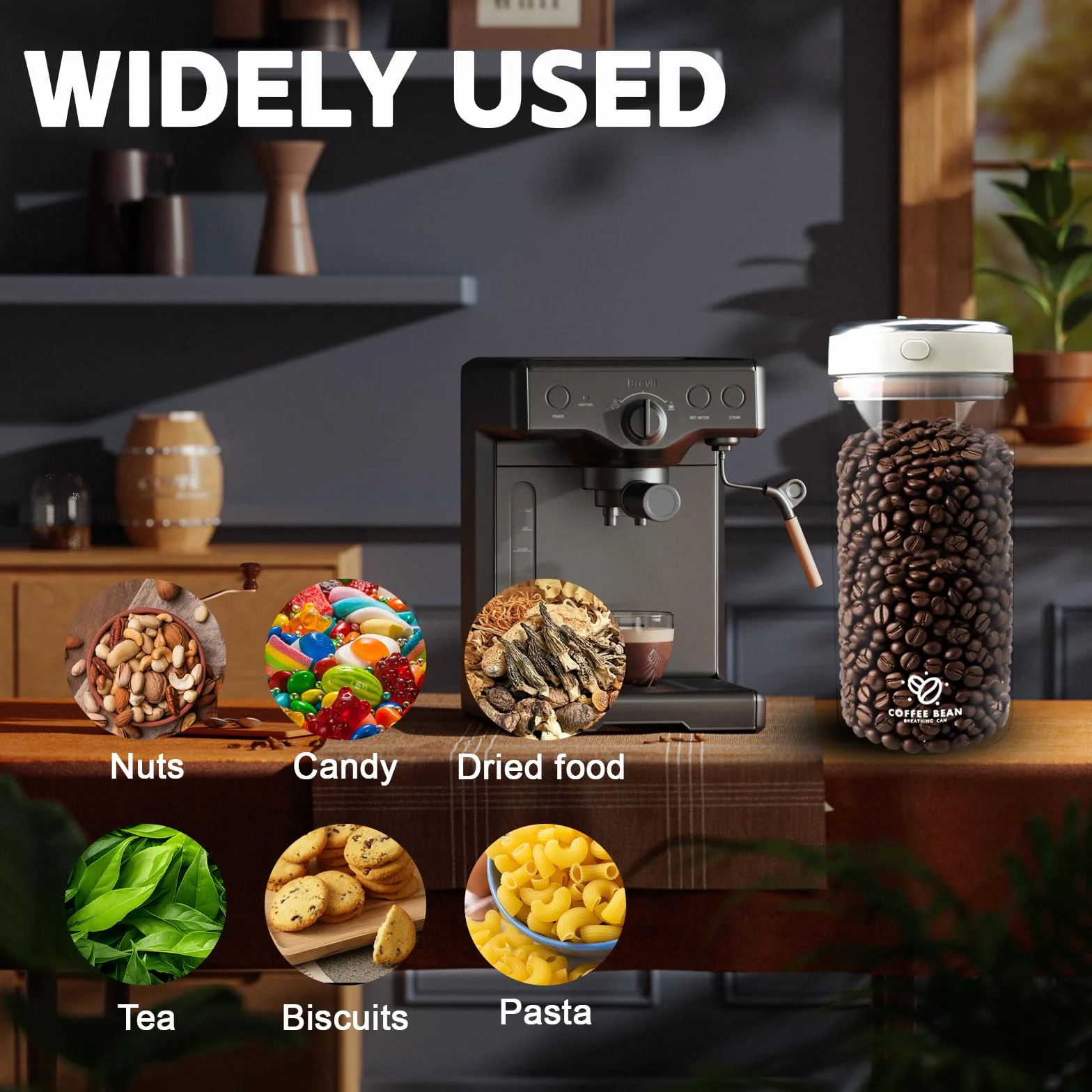 600g szklany pojemnik na kawę z zaworem odpowietrzającym i datownikiem szczelny 1700ml – do kawy herbaty orzechów mleka w proszku