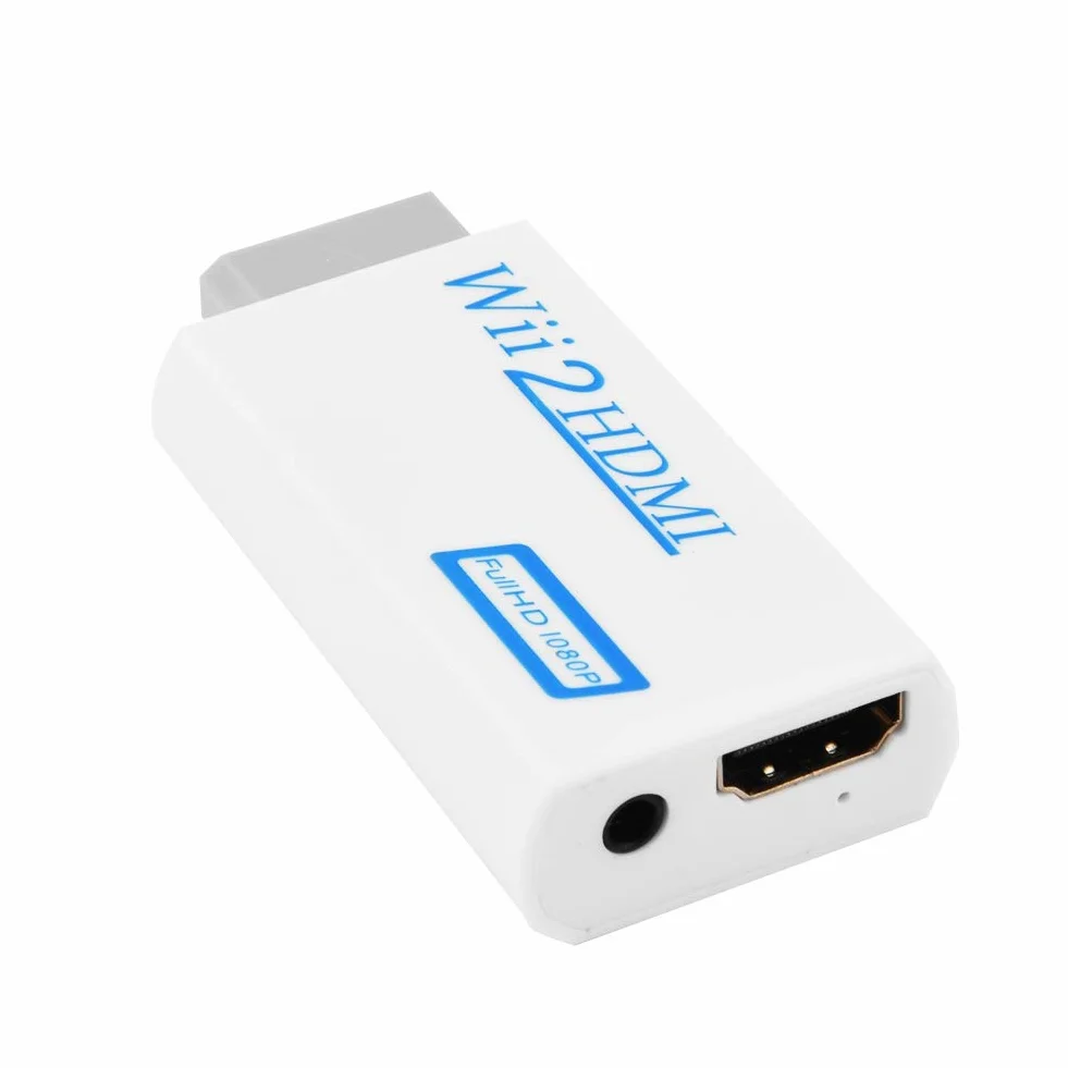 Konwerter Wii na HDMI, mini przenośny adapter Wii HDMI z wyjściem wideo 1080 P / 720 P HD i wyjściem audio 3,5 mm