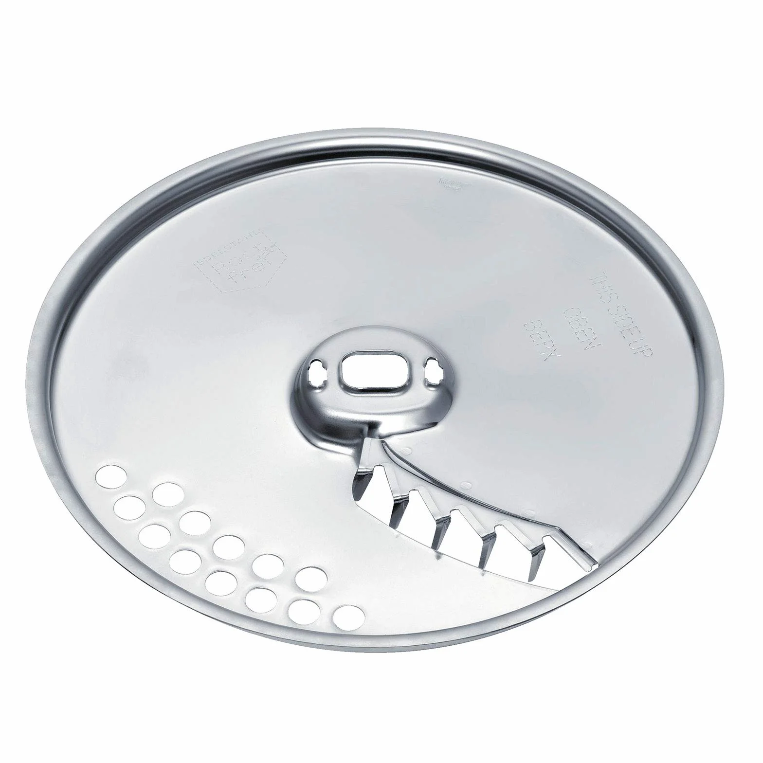 Bosch Tarcza do frytek MUZ45PS1, akcesorium kompatybilne z robotami kuchennymi Serie 4, Serie 2, wymaga szatkownicy, solidna, nadaje się do mycia w zmywarce, stal nierdzewna