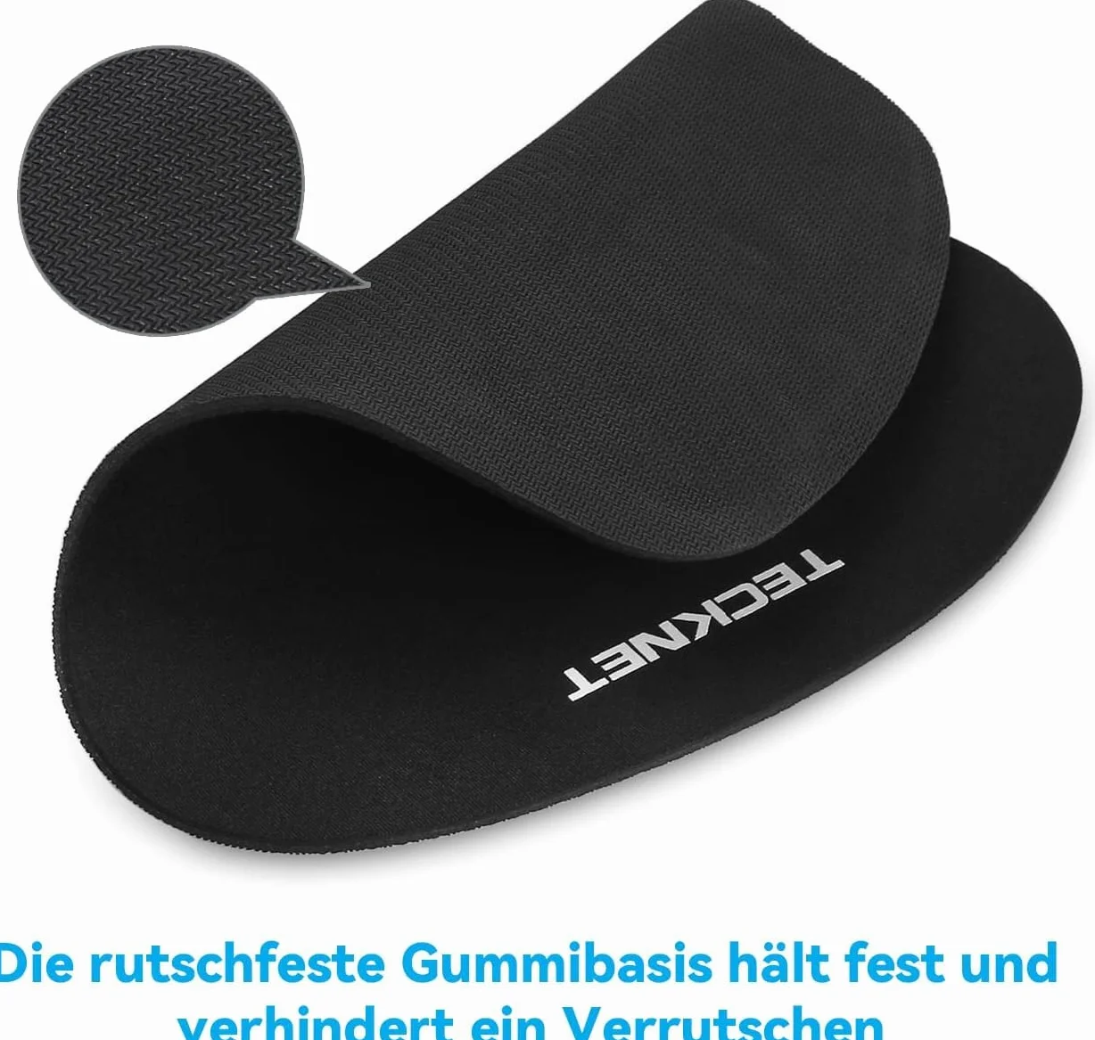 TECKNET Podkładka Pod Myszke, Ergonomiczna Podkładka Pod Mysz z Podpórką Pod Nadgarstek, Wodoodporna i Antypoślizgowa Mousepad, Podkładka Pod Mysz Komputerową do Gier i Użytku Biurowego