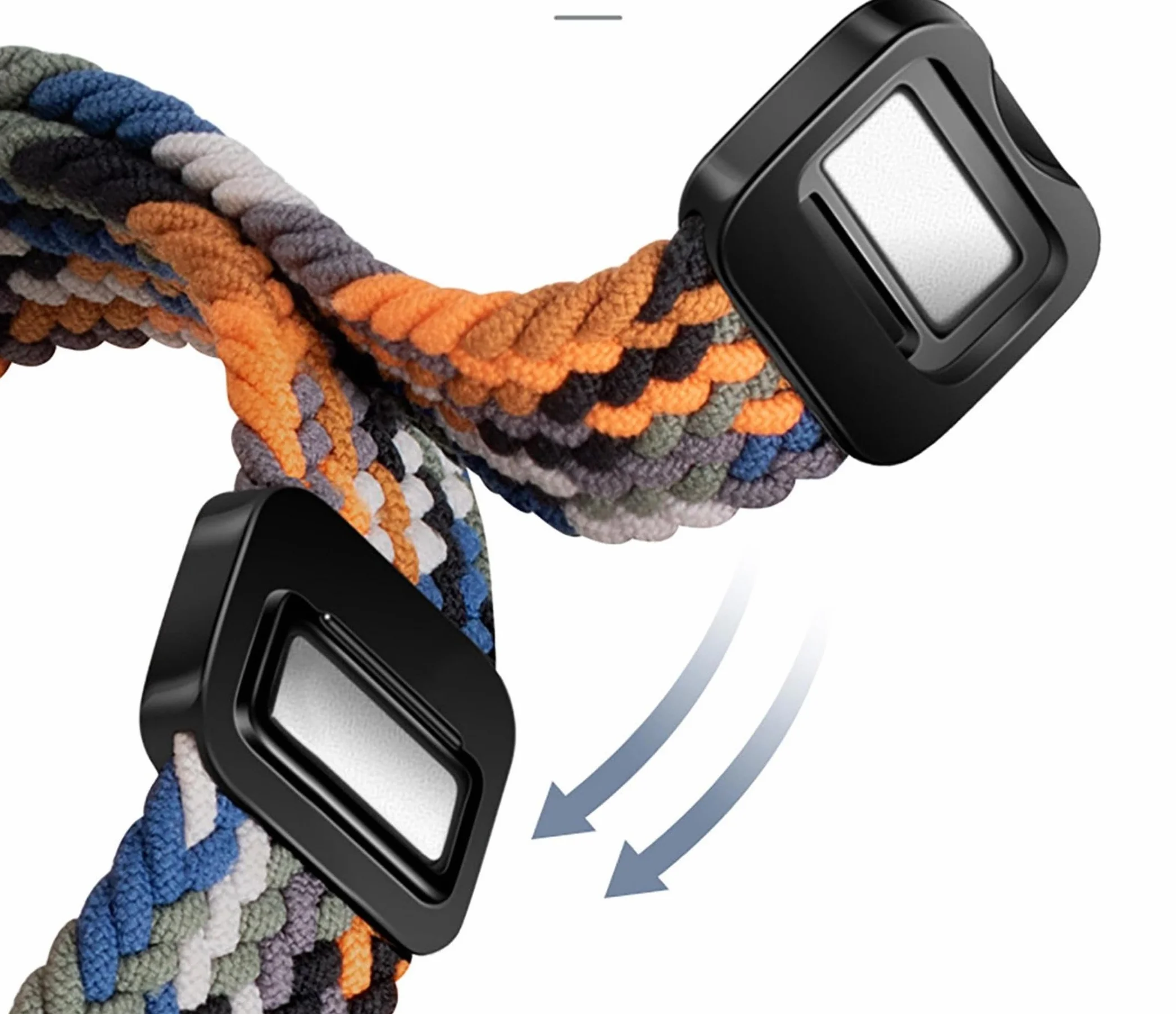 GIOPUEY Elastyczny pleciony pas z nylonu kompatybilny z Garmin Lily 2 [Unisex] - Fioletowy