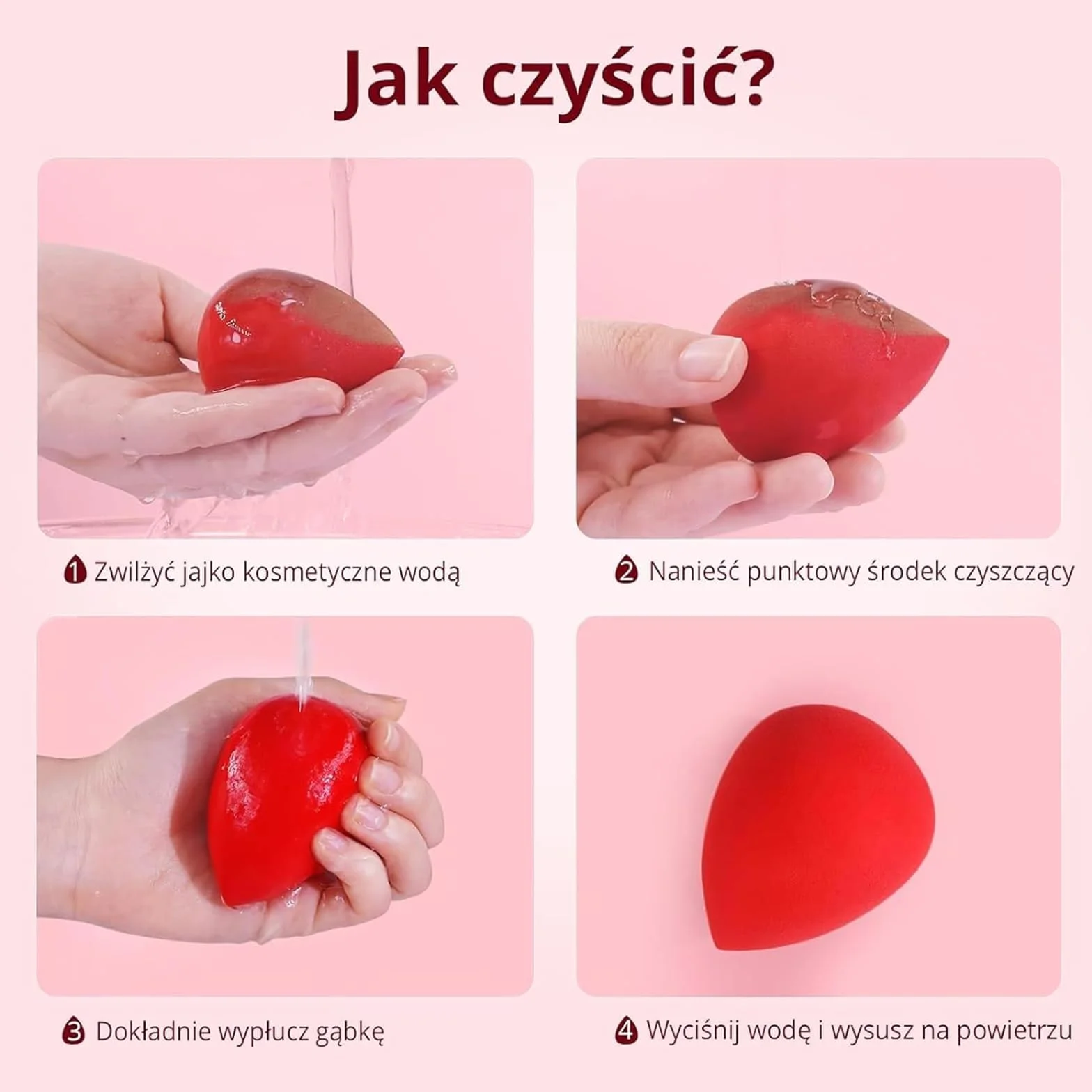 BEAKEY Beauty zestaw gąbek do makijażu, wielokolorowa gąbka do podkładu, idealna do płynów, kremów i pudru, 5 sztuk