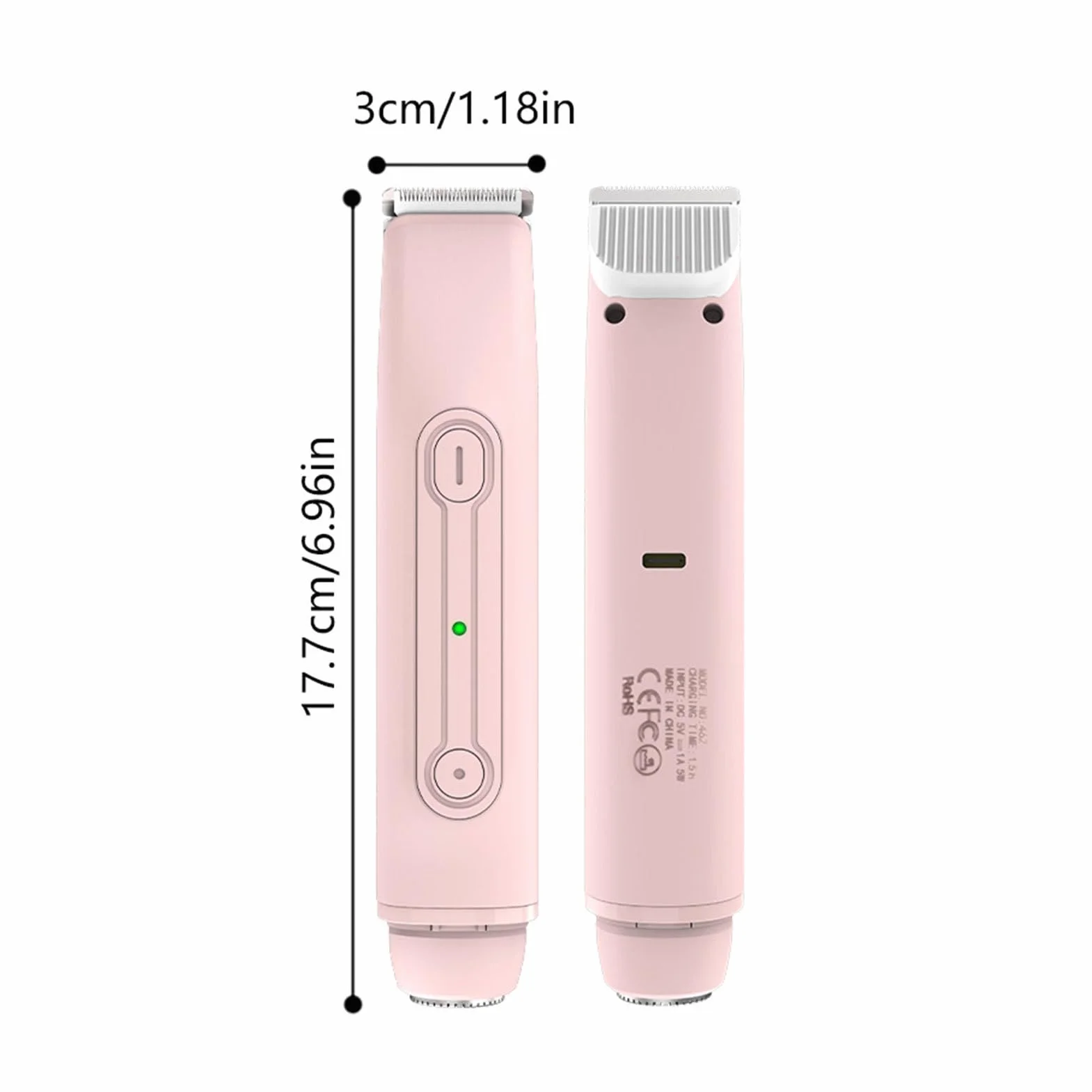 Bikini Trimmer, Electric Trimmers, Waterproof Epilator, Portable Razor Remover, Facial Hair Eyebrow Shaver, for Women, Bikinis Area, Legs, and Beard 6.97x1.18 Inch