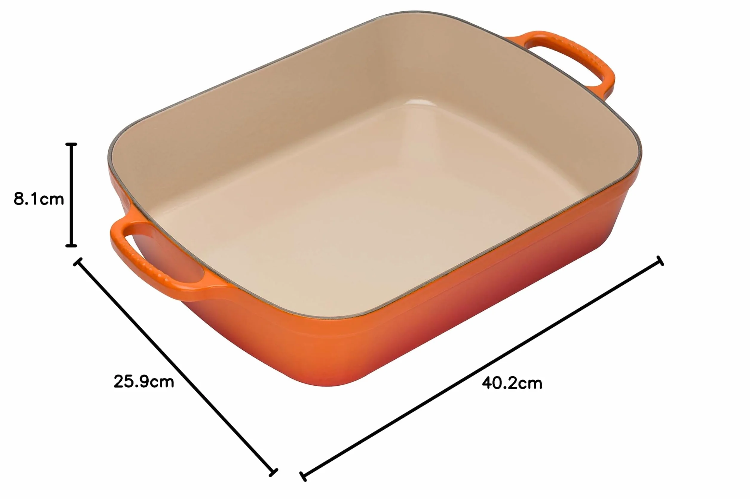 Le Creuset Signature żeliwna brytfanna 33 cm prostokątna 4,9 l czerwony