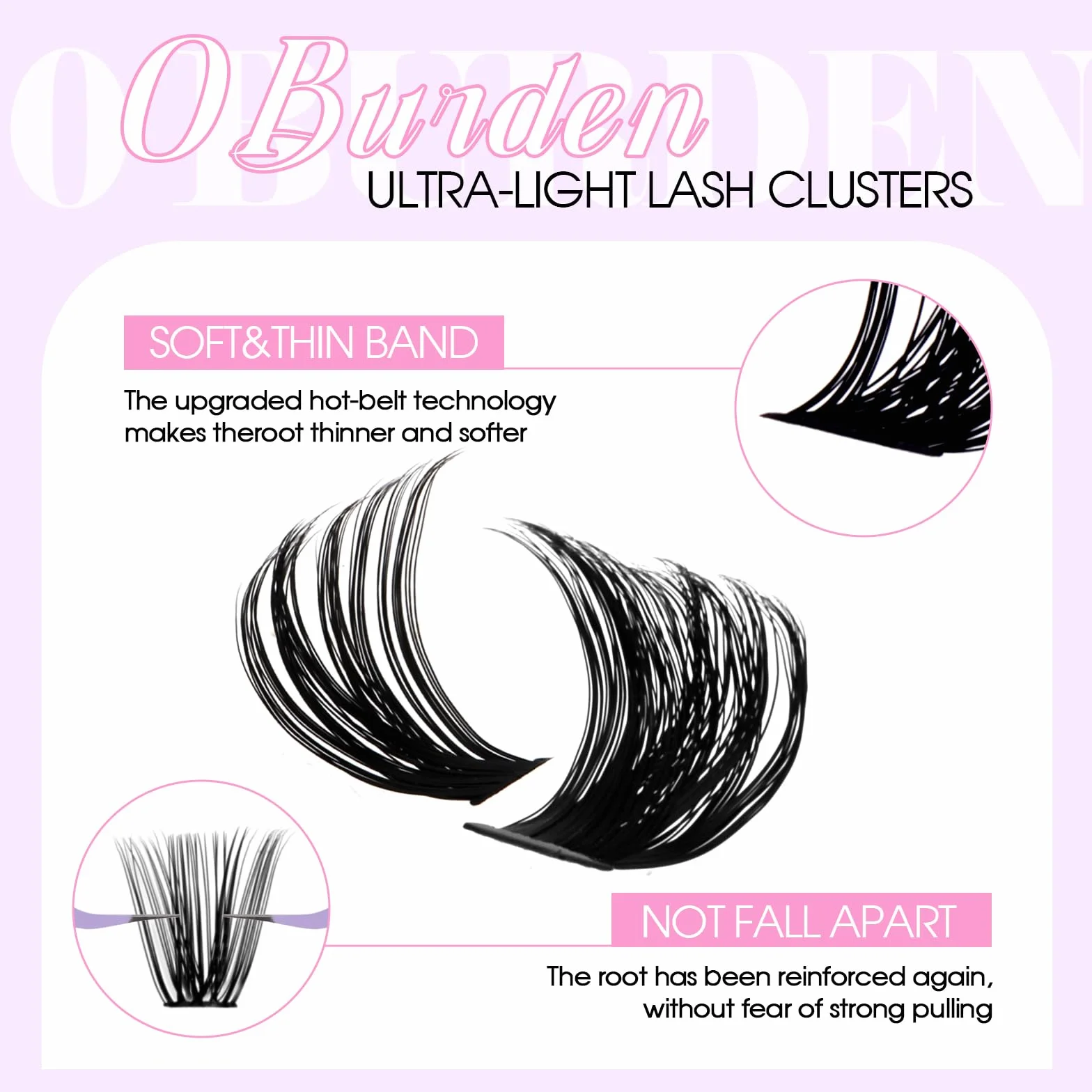 Indywidualne Rzęsy,60D+80D+100D+150D Cluster Lash D-Curl Puszyste Individual Eyelashes10-18mm do przedłużania rzęs DIY