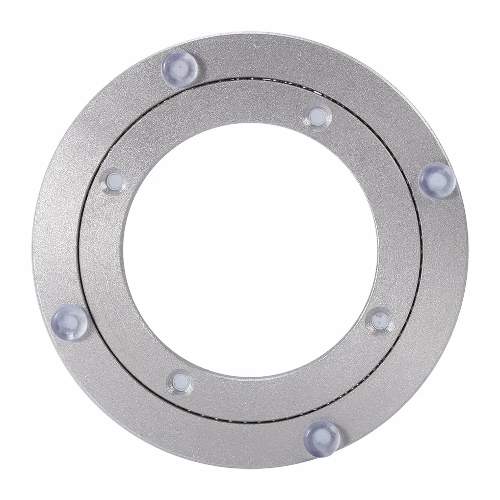 Wytrzymałe łożysko obrotowe ze stopu aluminium Lazy Susan Okrągły stół obrotowy Gładki obrotowy blat (6 cali)