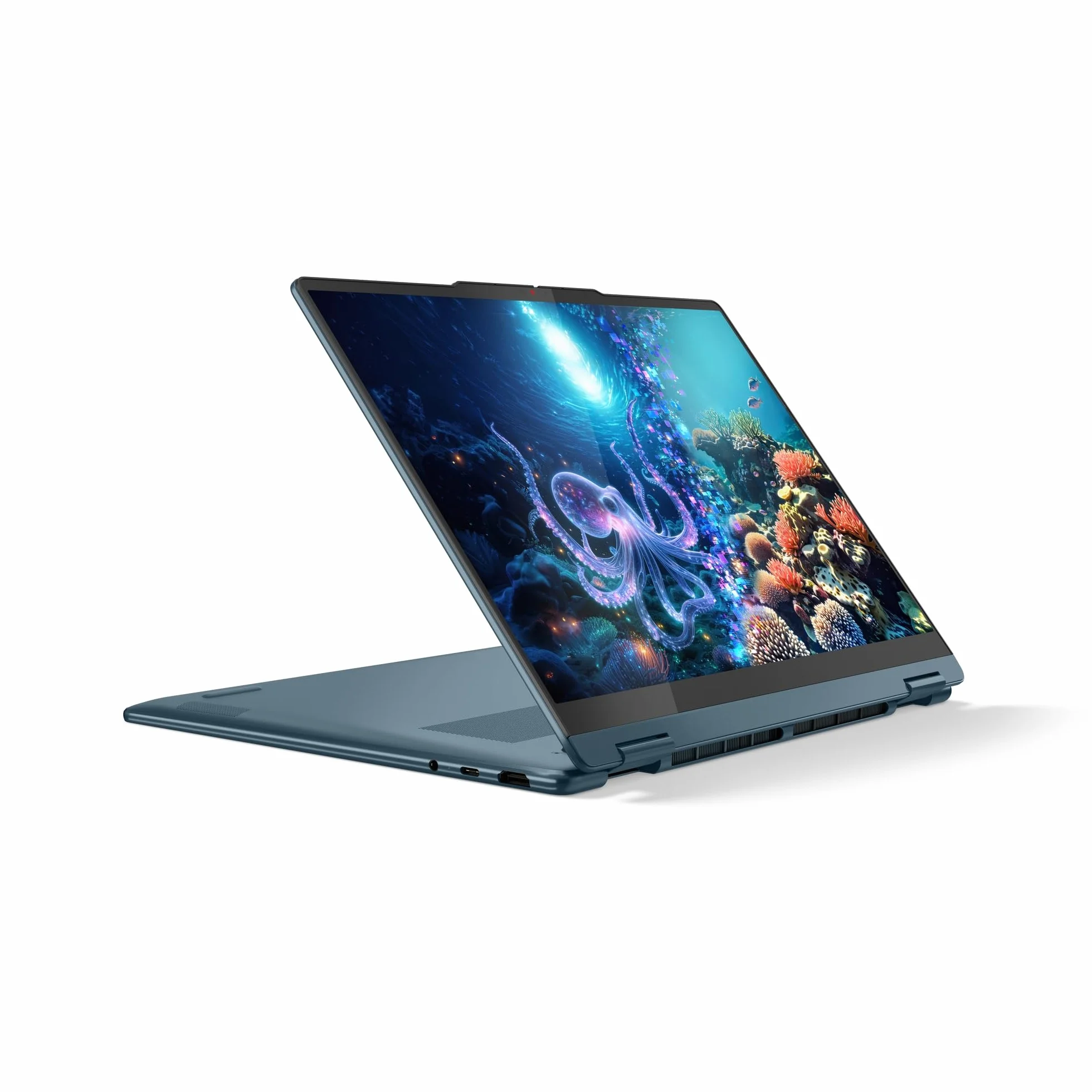 Lenovo Yoga 7 2-in-1 14AKP10 - OLED 2 w 1 laptop AI 2 w 1 (AMD Ryzen AI 5 340, 16 GB RAM, SSD 512 GB, AMD Radeon 840M Graphics, Windows 11 Home) AZERTY podświetlana klawiatura - Tidal Teal