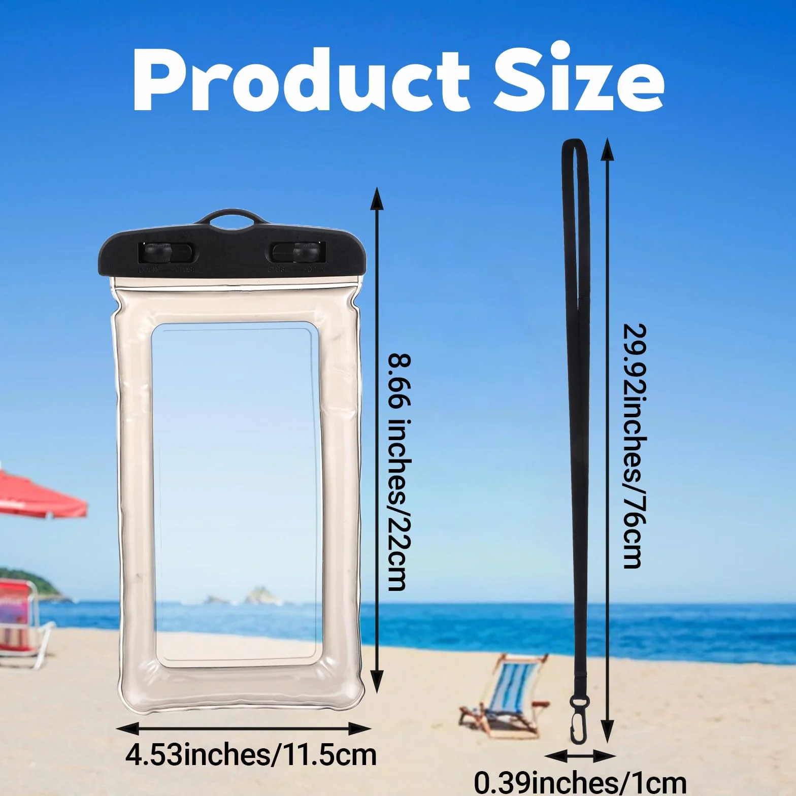 wodoszczelne etui na telefon pływające uniwersalne wodoodporne etui na telefon ze smyczą podwójna przestrzeń wodoodporna torba na telefon komórkowy Dry Bag Case kompatybilny na plażę wakacje