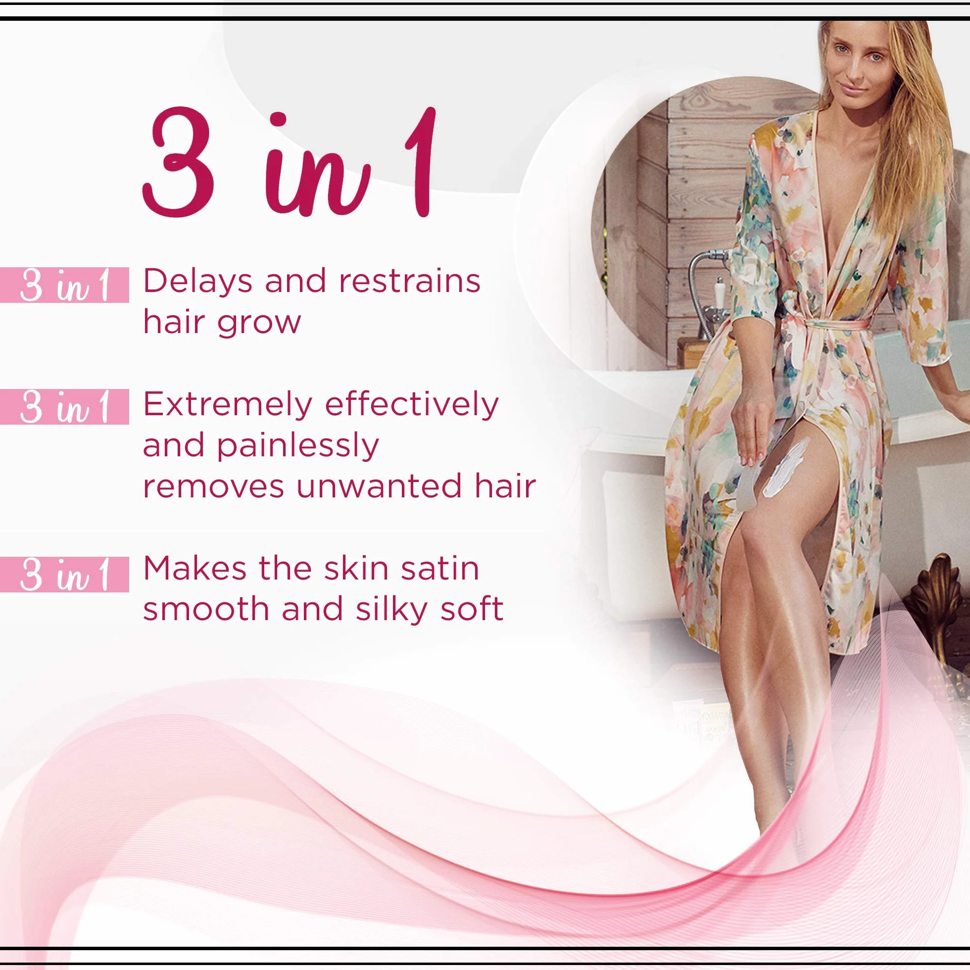 Eveline Cosmetics Just Epil Ultra-Delikatny Krem ​​Do Depilacji Ciała Skóra Wrażliwa 3w1 Na Nogi, Ramiona, Pod Pachami i Okolice Bikini | 125 ml | Szybka i Bezbolesna Depilacja | Łatwy w Użyciu