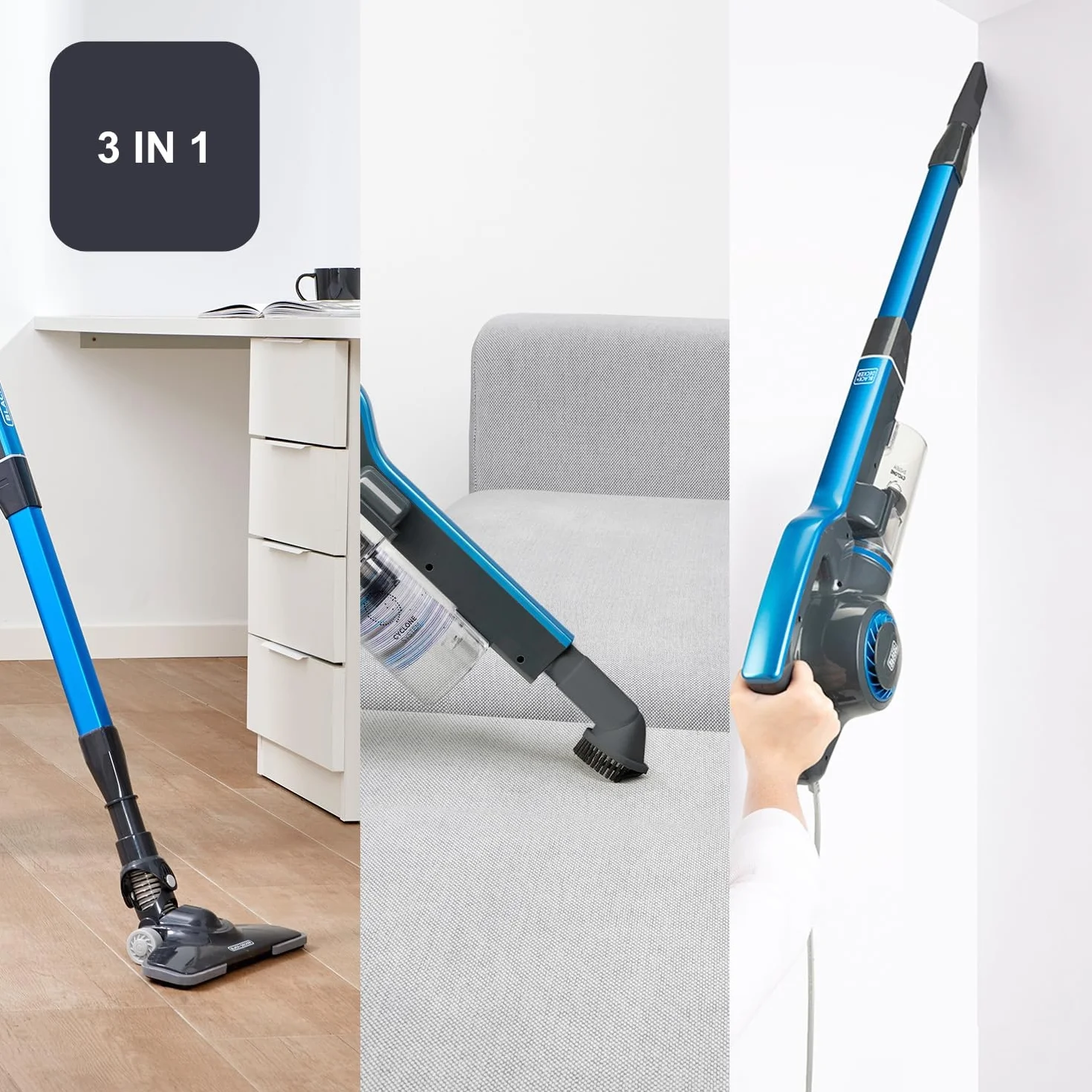 Black+Decker ‎Es9480030B Odkurzacz Pionowy, Niebieski, 600 W 240 V