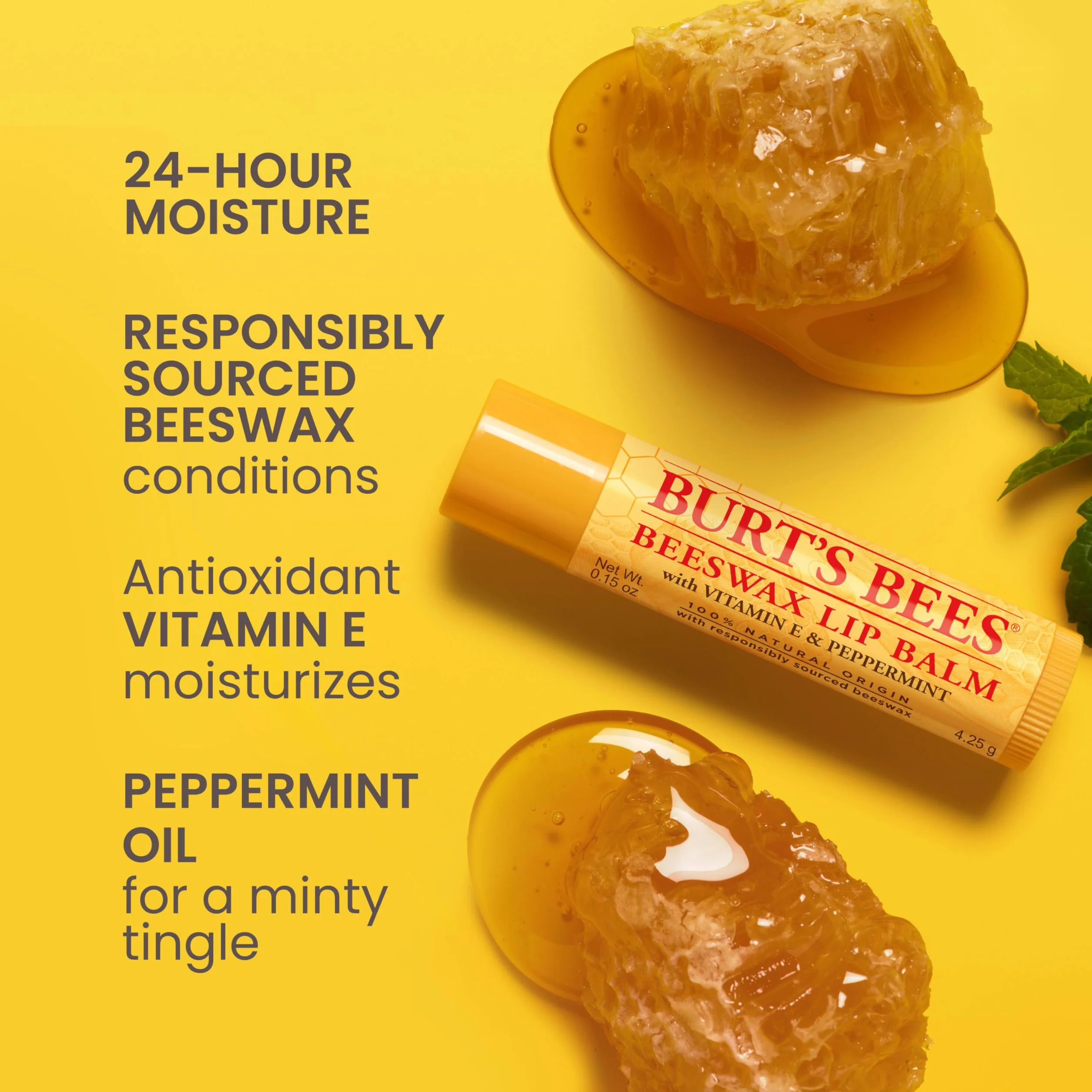 Burt's Bees Zestaw upominkowy do ust i ciała, balsam do ust z wosku pszczelego i mini mleczko i miodowy balsam do ciała, Hive Favorite Limited Edition
