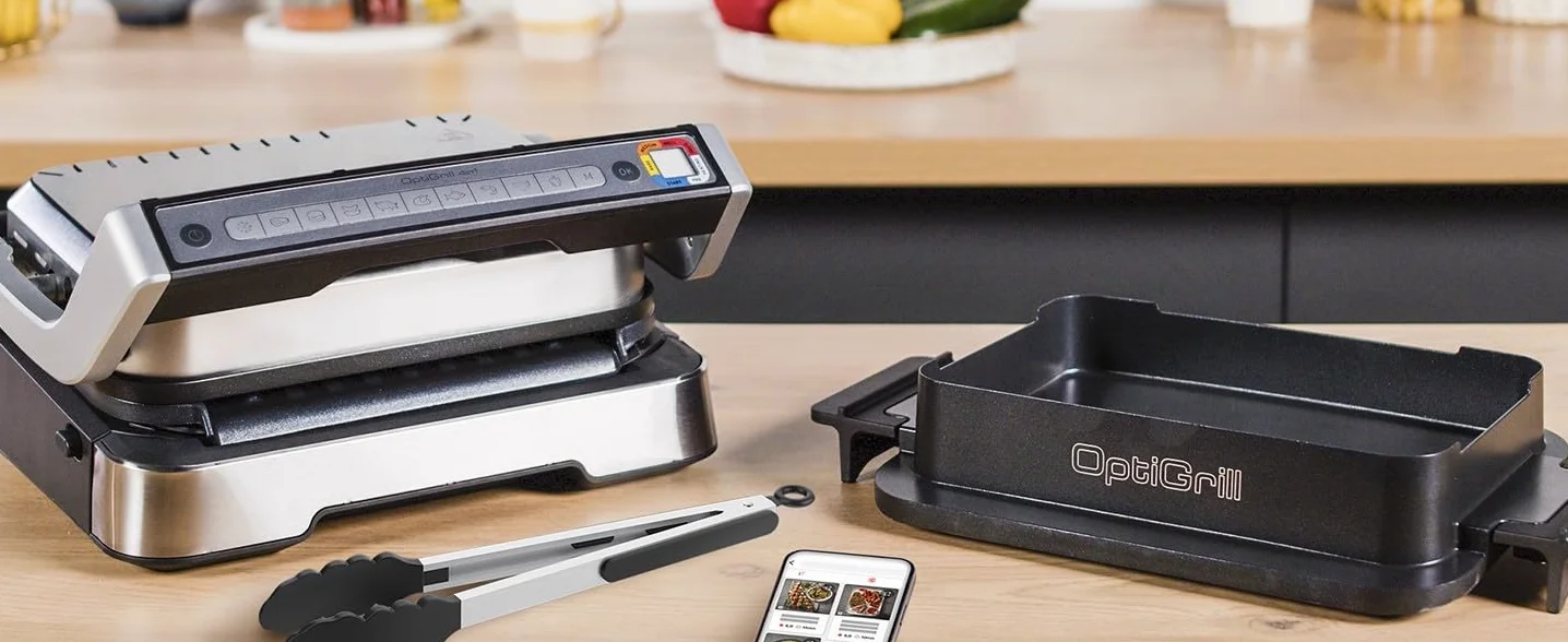 TEFAL GC776D10 Optigrill Grill 9 Programów 2100 W Srebrny