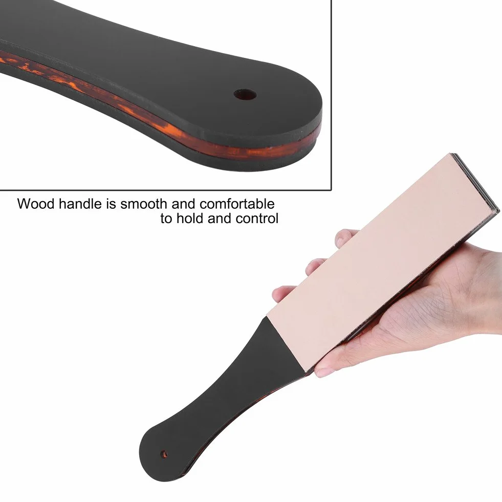Skóra Sieka,Kamienie Ostrzenie Podwójny Rozmiar PU Skóra Zmiękczacz Golarka Pasek, Narzędzie do polerowania Ostrzałka Skórzany Strap Straight Strap Golarka
