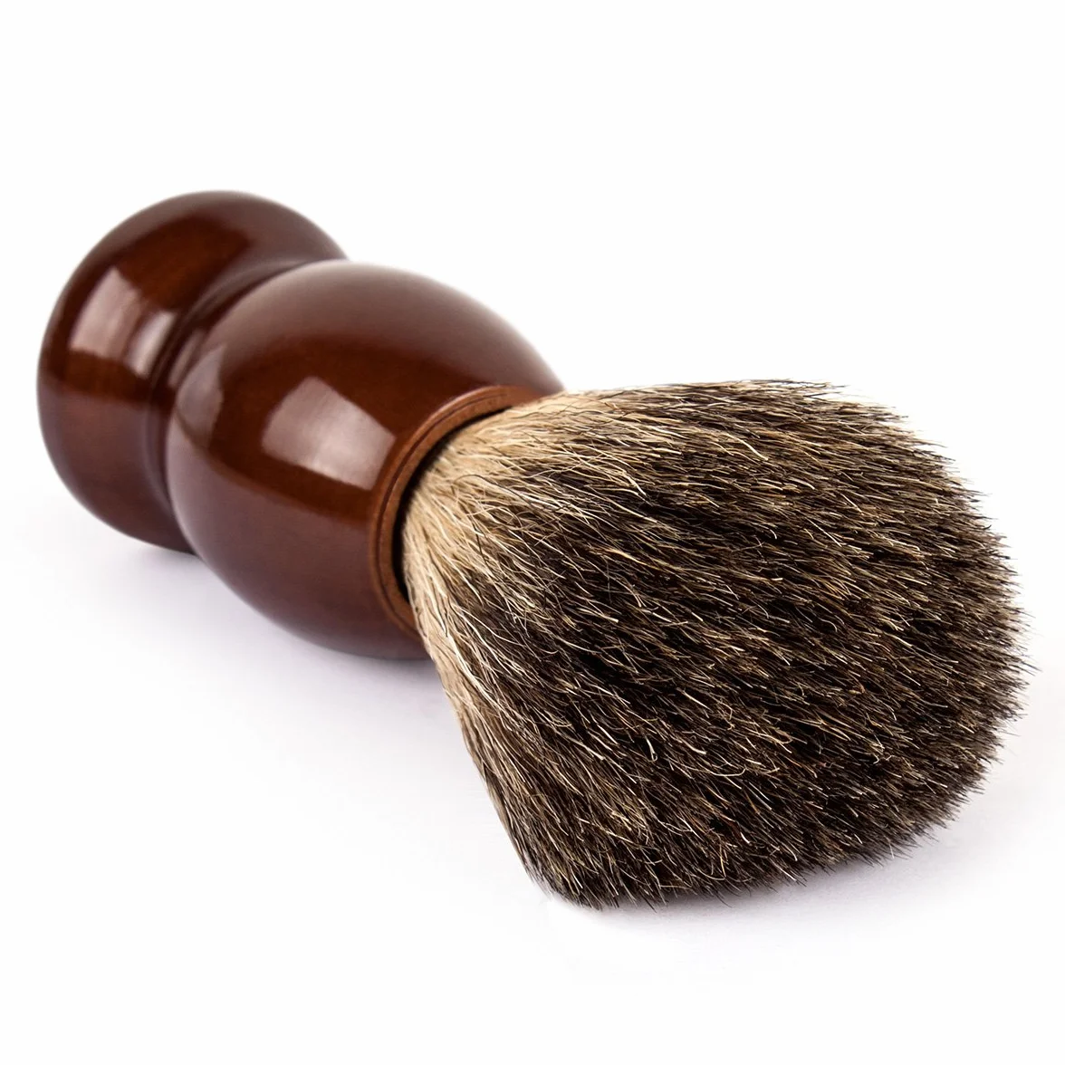 QSHAVE 100% najlepsza oryginalna szczotka do golenia z czystego włosia borsuka ręcznie wykonana. Podstawa z prawdziwego drewna. Idealna do golenia na mokro, maszynka bezpieczeństwa, maszynka do