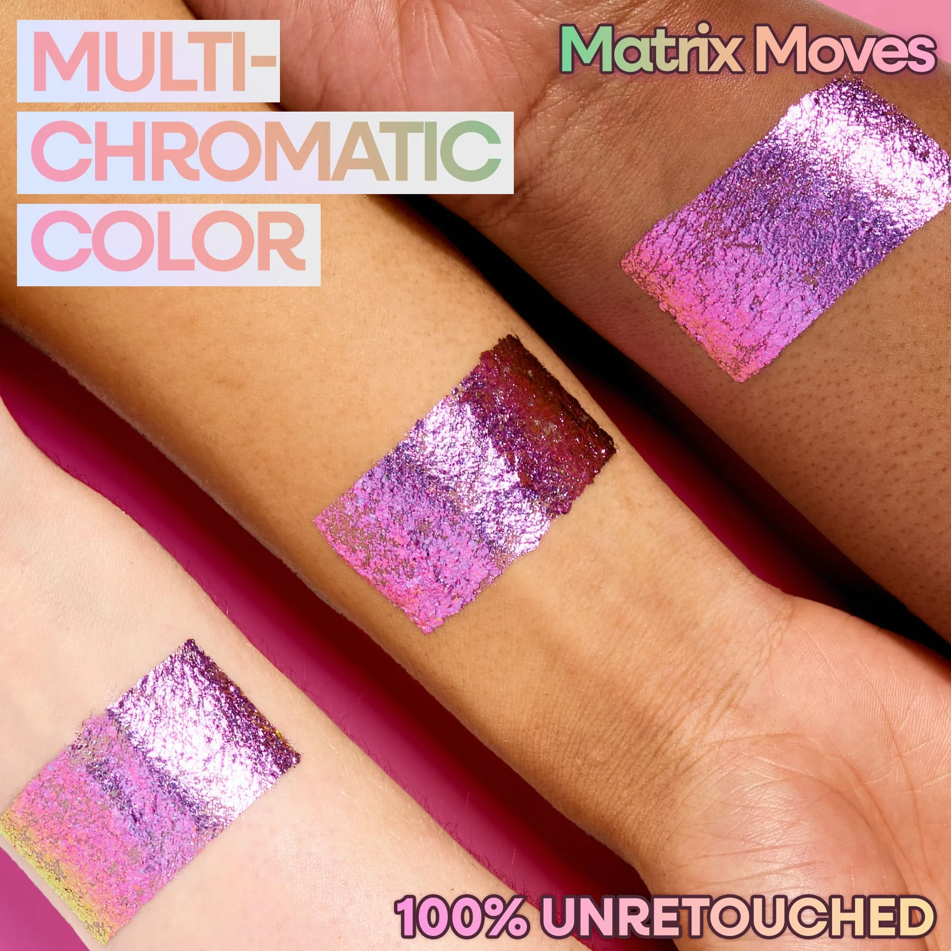 Wet n Wild Chameleon Chrome Eyeshadow Foil, Foliowy Cień do Powiek Odbijający Światło, Wielokolorowe Pigmenty Zapewniające Efekt Tęczy, Samoprzylepna, Łatwa do Rozcierania Formuła, Matrix Moves