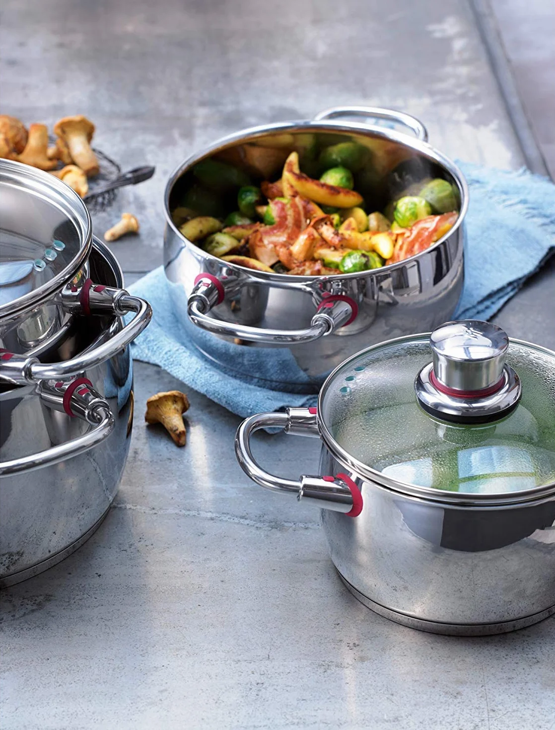 WMF Quality One szklana pokrywka na garnek 16 cm z metalowym uchwytem, szkło żaroodporne