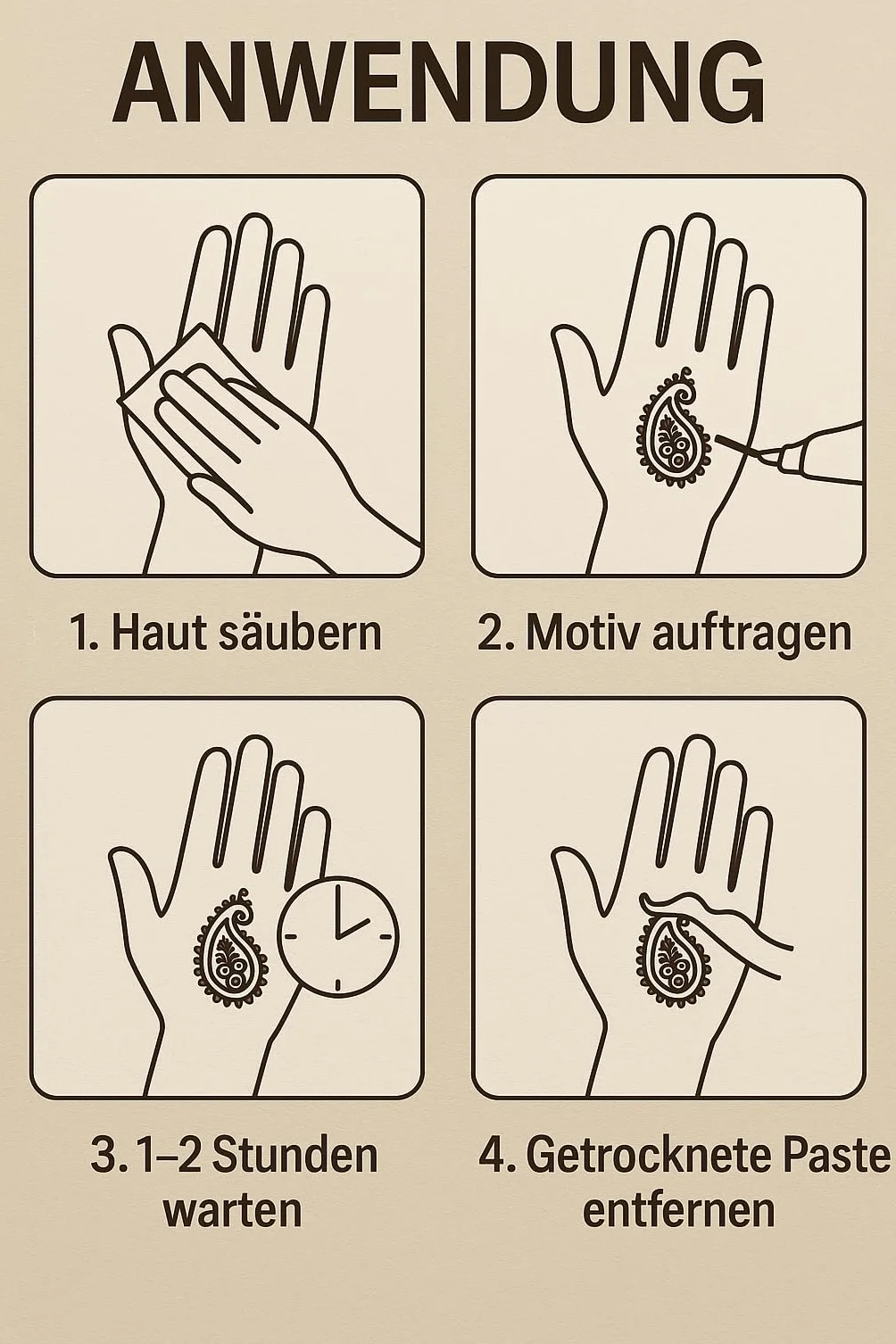 Golecha Henna - dwa kolory - czarny i wiśniowy