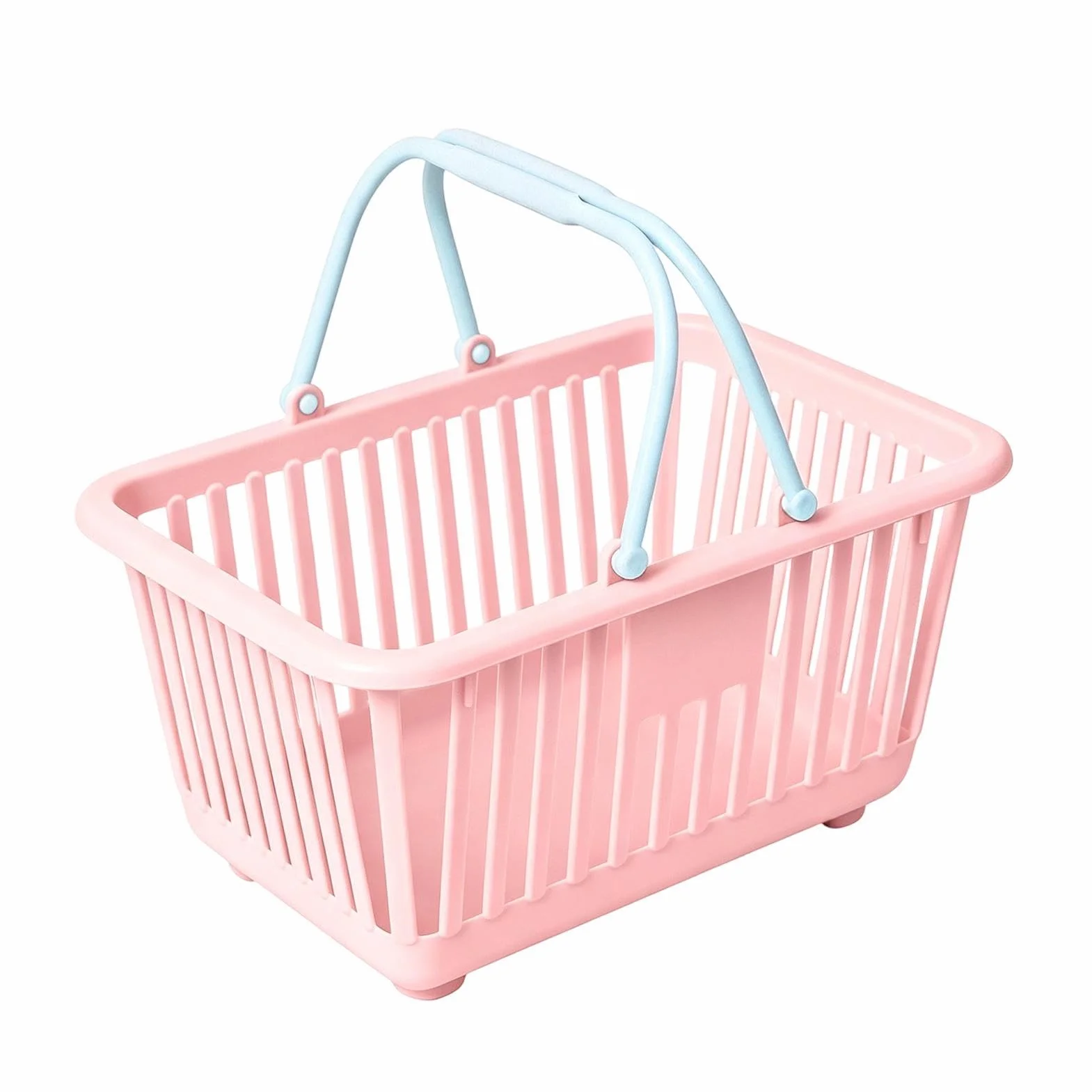 Mini koszyk na zakupy, przenośny organizer do przechowywania na biurku, splot ze składanym uchwytem, kosz do przenoszenia do domu, biura, kuchni, do przechowywania zabawek, 13 x 16 x 8 cm