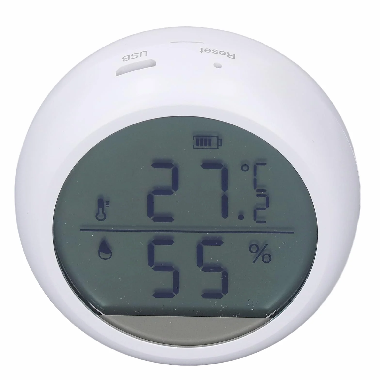 WALFRONT Inteligentny Czujnik Temperatury i Wilgotności Wi-Fi, Zakres Wykrywania Alarmu Niskiego Napięcia z możliwością Regulacji, z Elektronicznym Wyświetlaczem Atramentowym do Szklarni w
