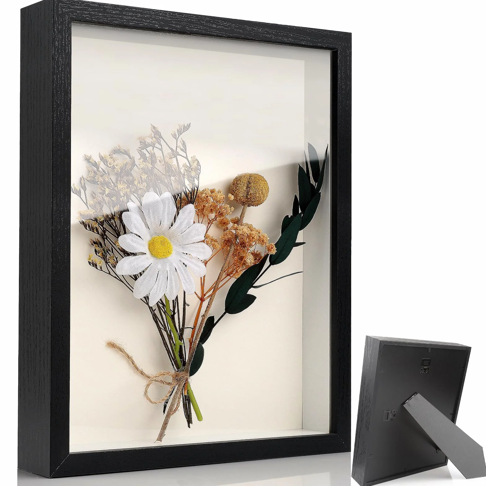 Ramka 3D głęboka z przezroczystą płytą akrylową 29,7 x 21 x 3 cm czarna