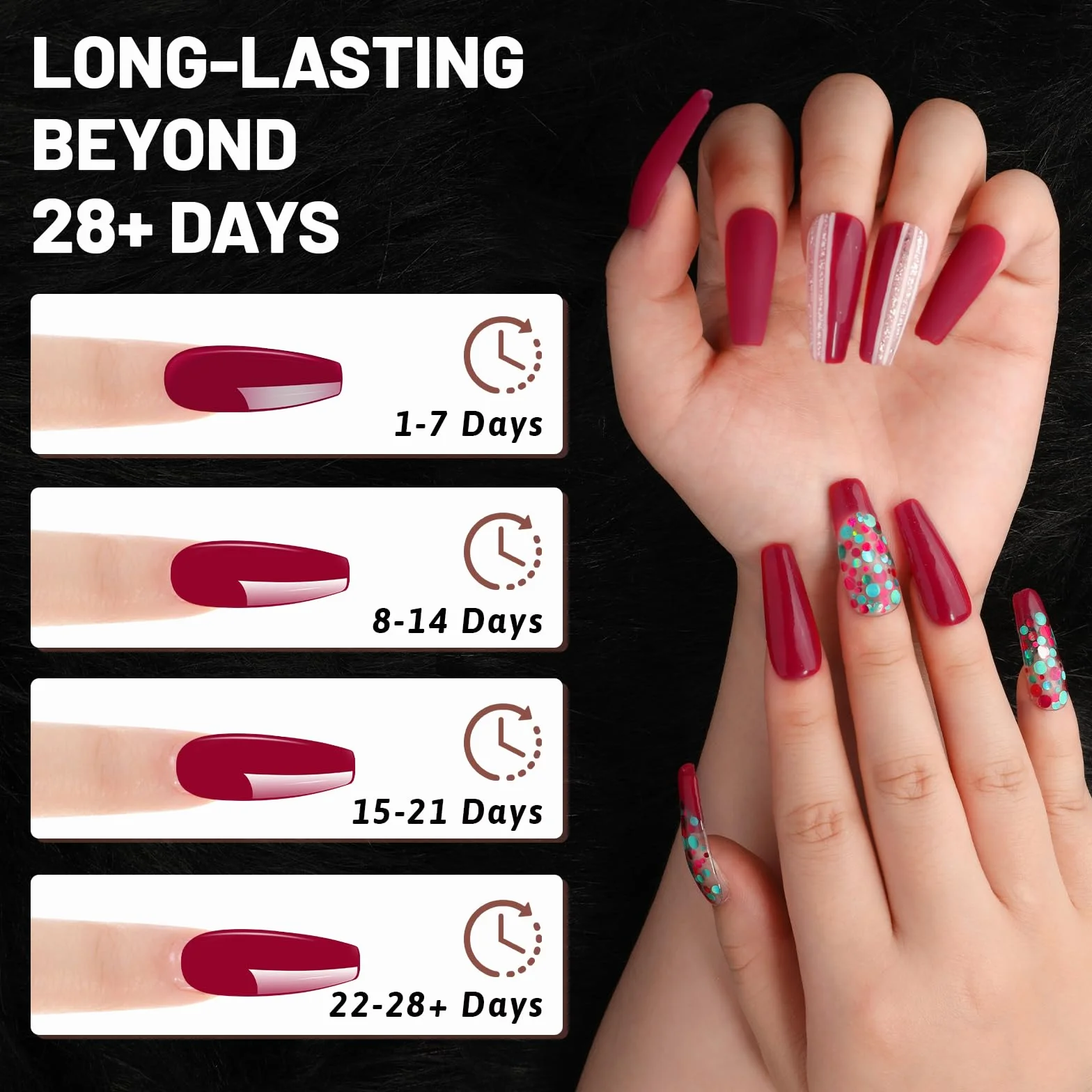 Aokitec Dipping Powder 28 g, klasyczna czerwień, akrylowy proszek do dipowania do długotrwałej stylizacji paznokci, mocne paznokcie, proszek do paznokci dla początkujących i profesjonalnych
