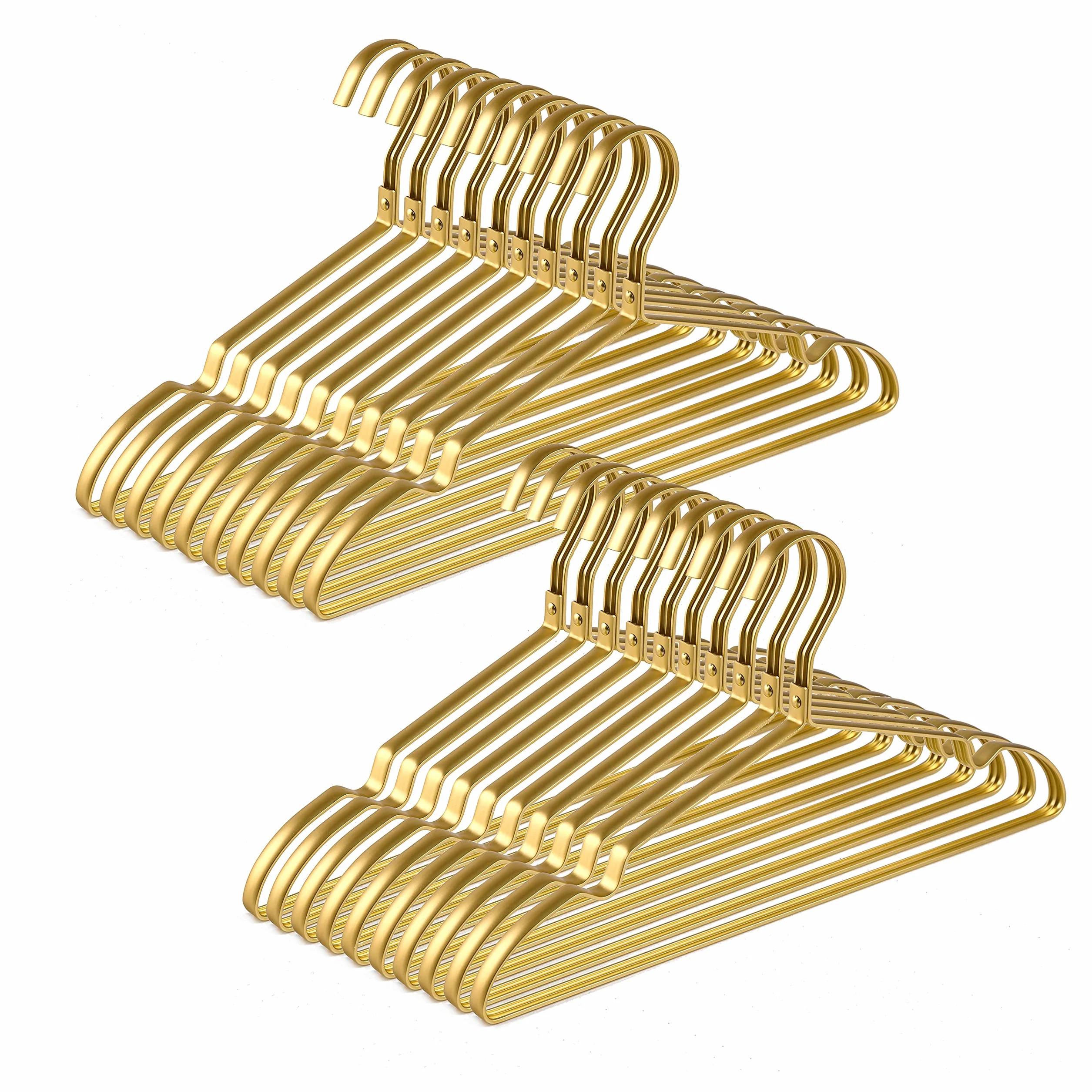 Amber Home Aluminiowe wieszaki na płaszcze 42 cm 20 sztuk metalowe