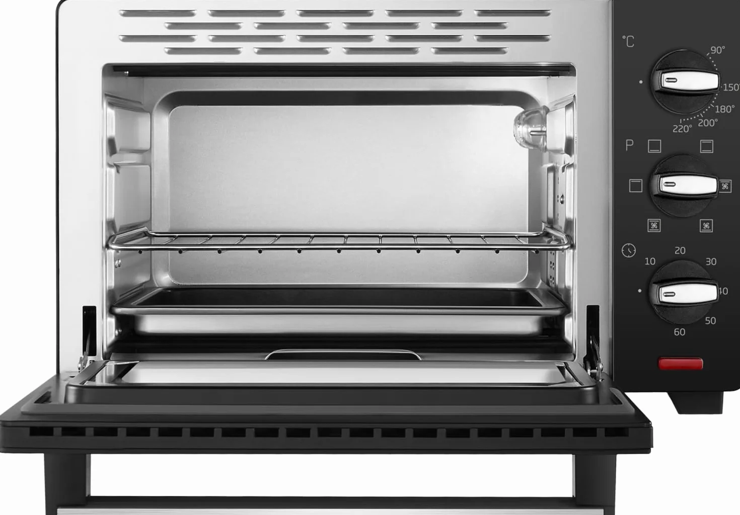 Beko BMOF19B kuchenka elektryczna, pieczenie wentylatorowe, 19 litrów, 1380 W, 3 funkcje, timer 60 min, temperatura do 220° - czarny, 47,4 x 28,3 x 28,3 cm, 6,5 kg