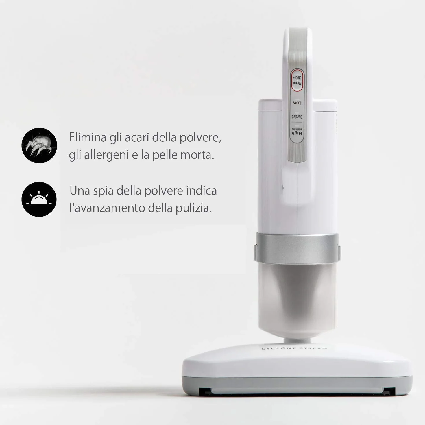 Iris Ohyama Odkurzacz przeciw roztoczom 400 W Cyclone Stream 6000 wibracji na minutę IC-FAC2 Biały