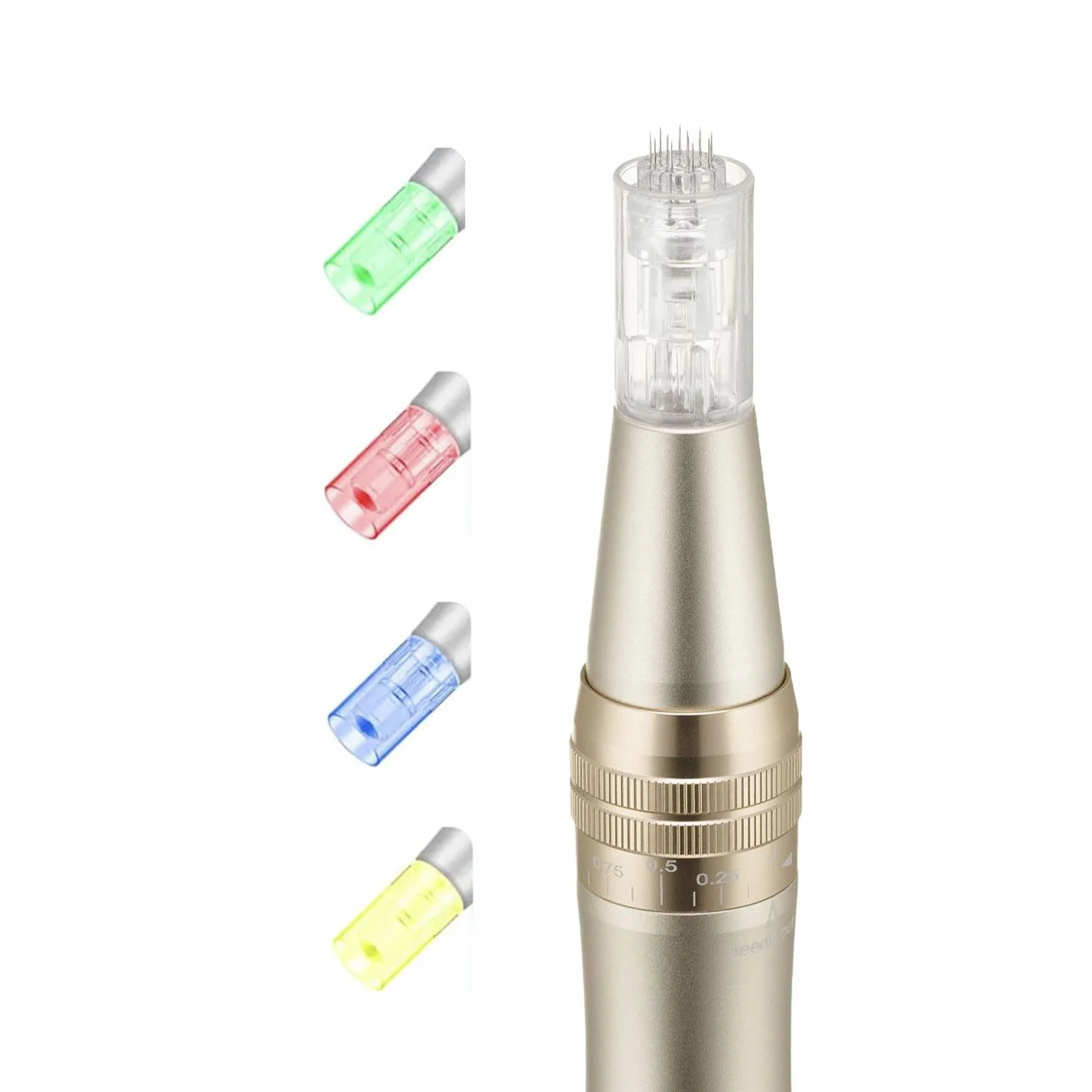 Beautifly Meso Intense Golden Microneedling Pen, mezoterapia, urządzenie do masażu twarzy, przeciwzmarszczkowe, dermapen, derma roller, urządzenie do masażu, przeciw starzeniu się, masaż, masaż twarzy