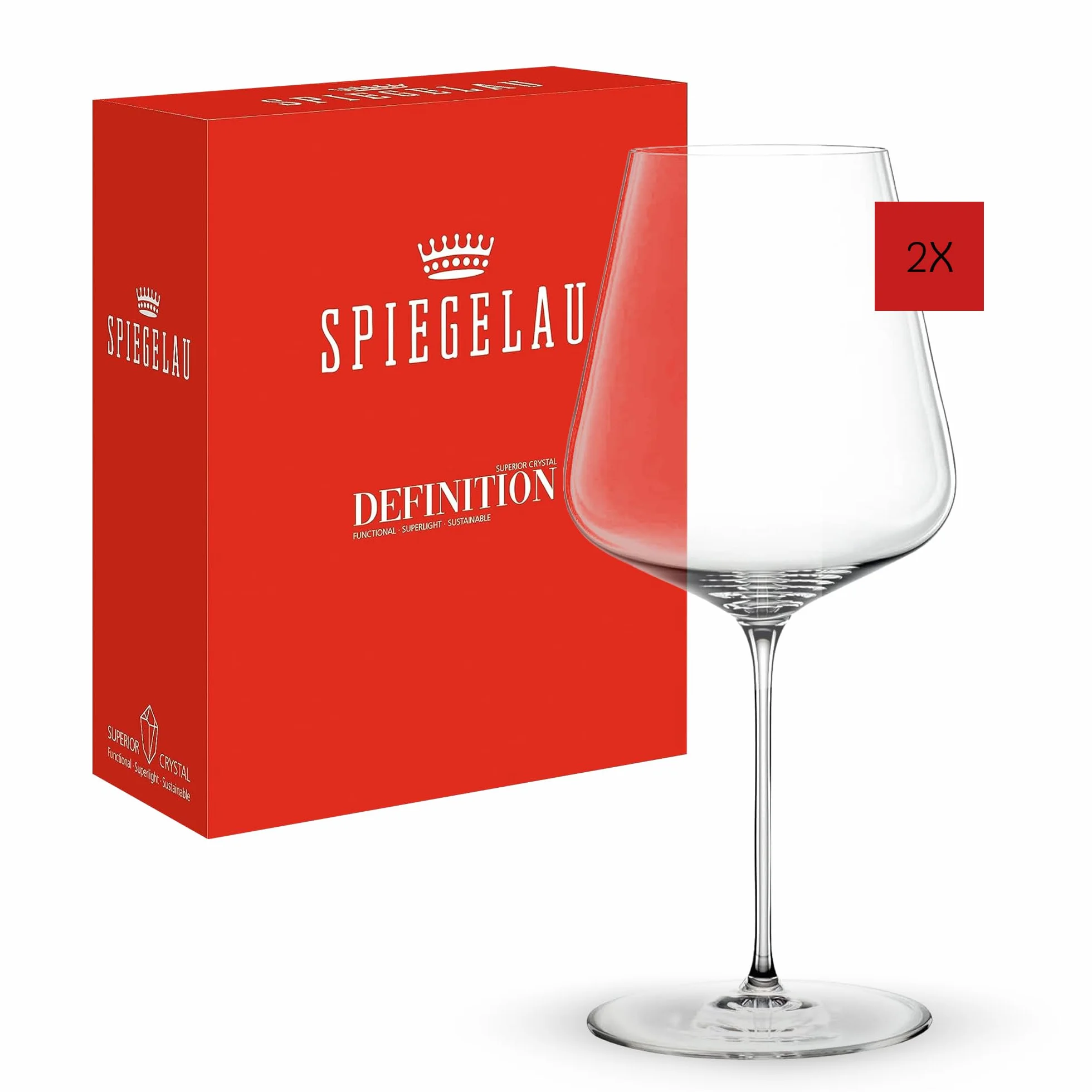 Spiegelau Definition Bordeaux kieliszki do wina kryształ 740 ml zestaw 2 sztuk