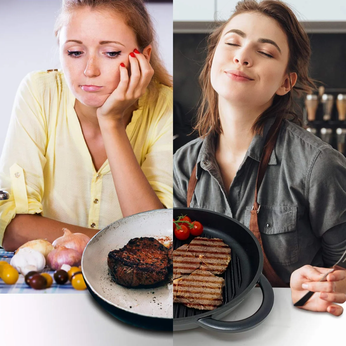 Patelnia do grillowania indukcyjnego odlew aluminiowy 27 cm szklana pokrywa bez PFOA