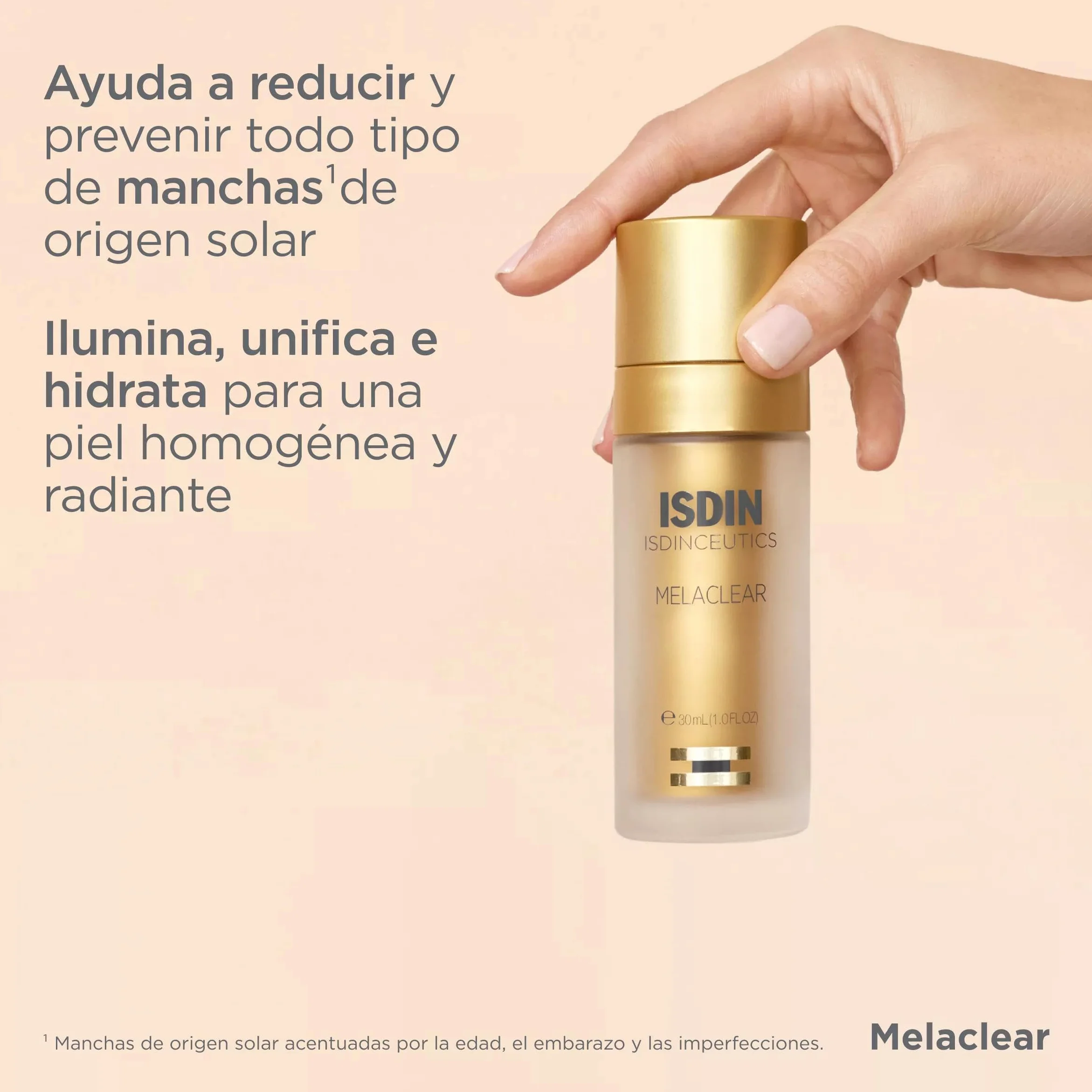 Isdinceutics Melaclear, Serum przeciw plamom z kwasem traneksamowym dla 71% redukcji plam i widocznych rezultatów w ciągu 14 dni, 30 ml