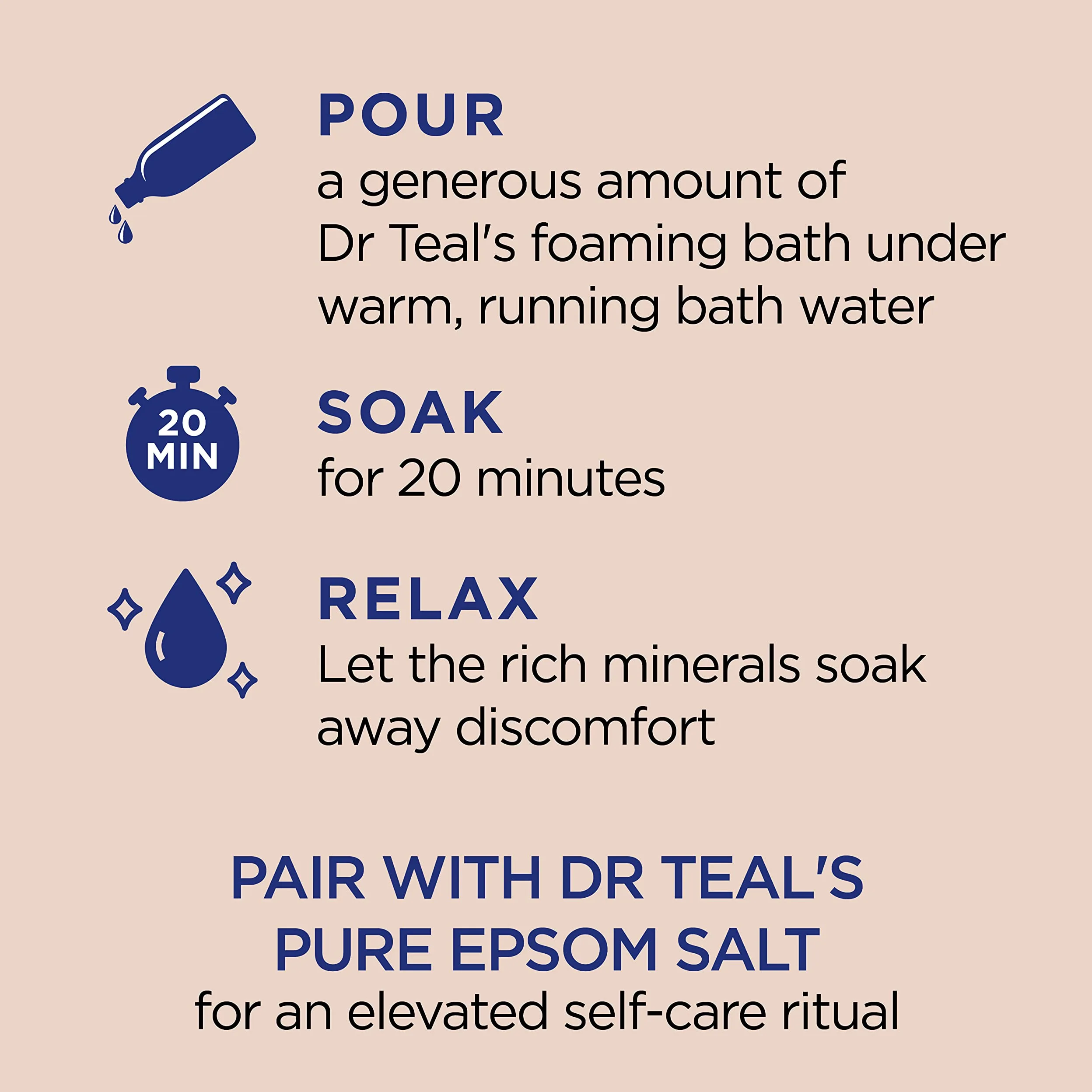 Dr Teal's Płyn do kąpieli z czystą gorzką solą, masłem shea i migdałami, 34 uncje (opakowanie może się różnić)